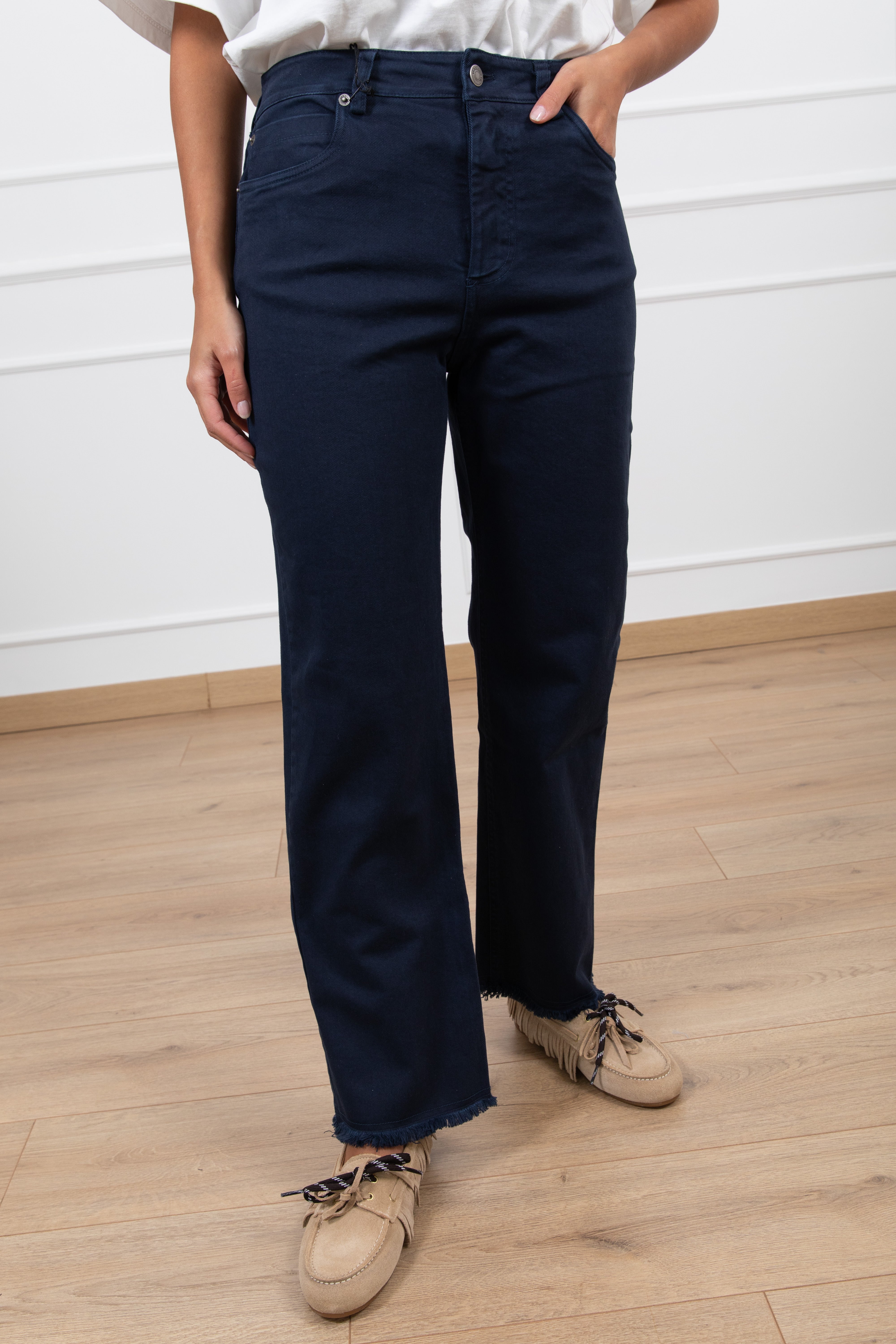 Jeans color sfrangiato a sigaretta Tensione IN