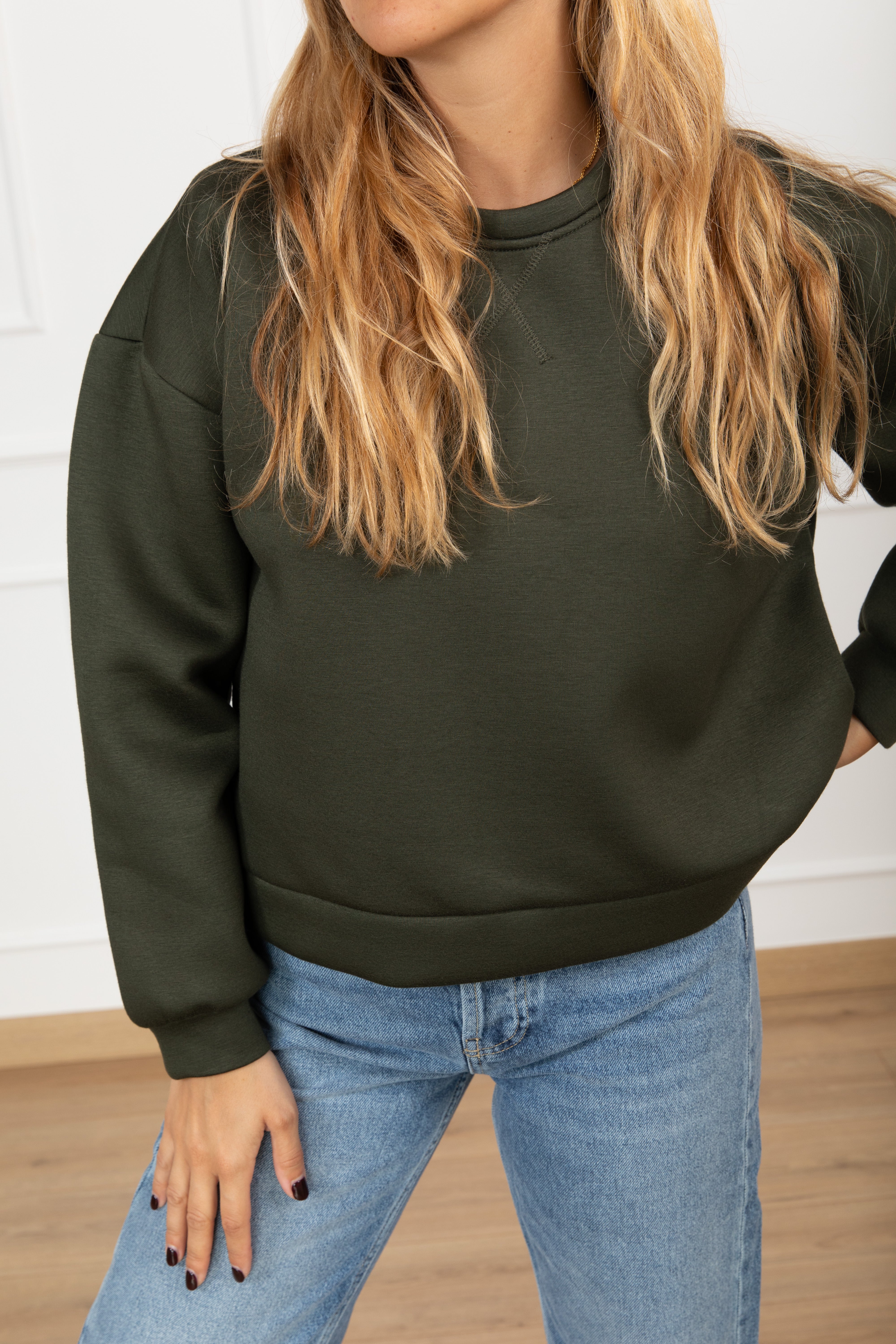 Felpa girocollo in neoprene ViCOLO