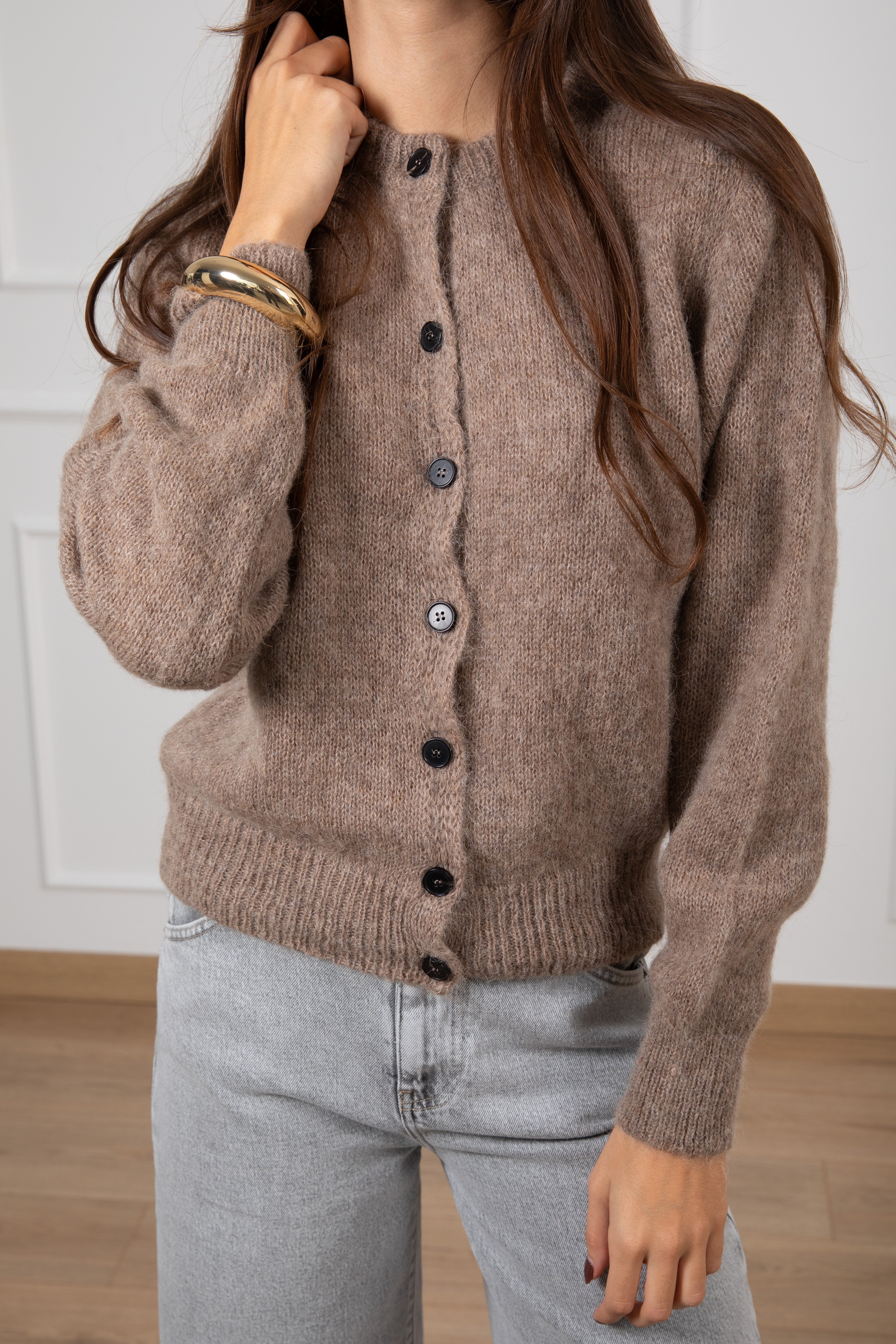 Cardigan girocollo in lana ViCOLO