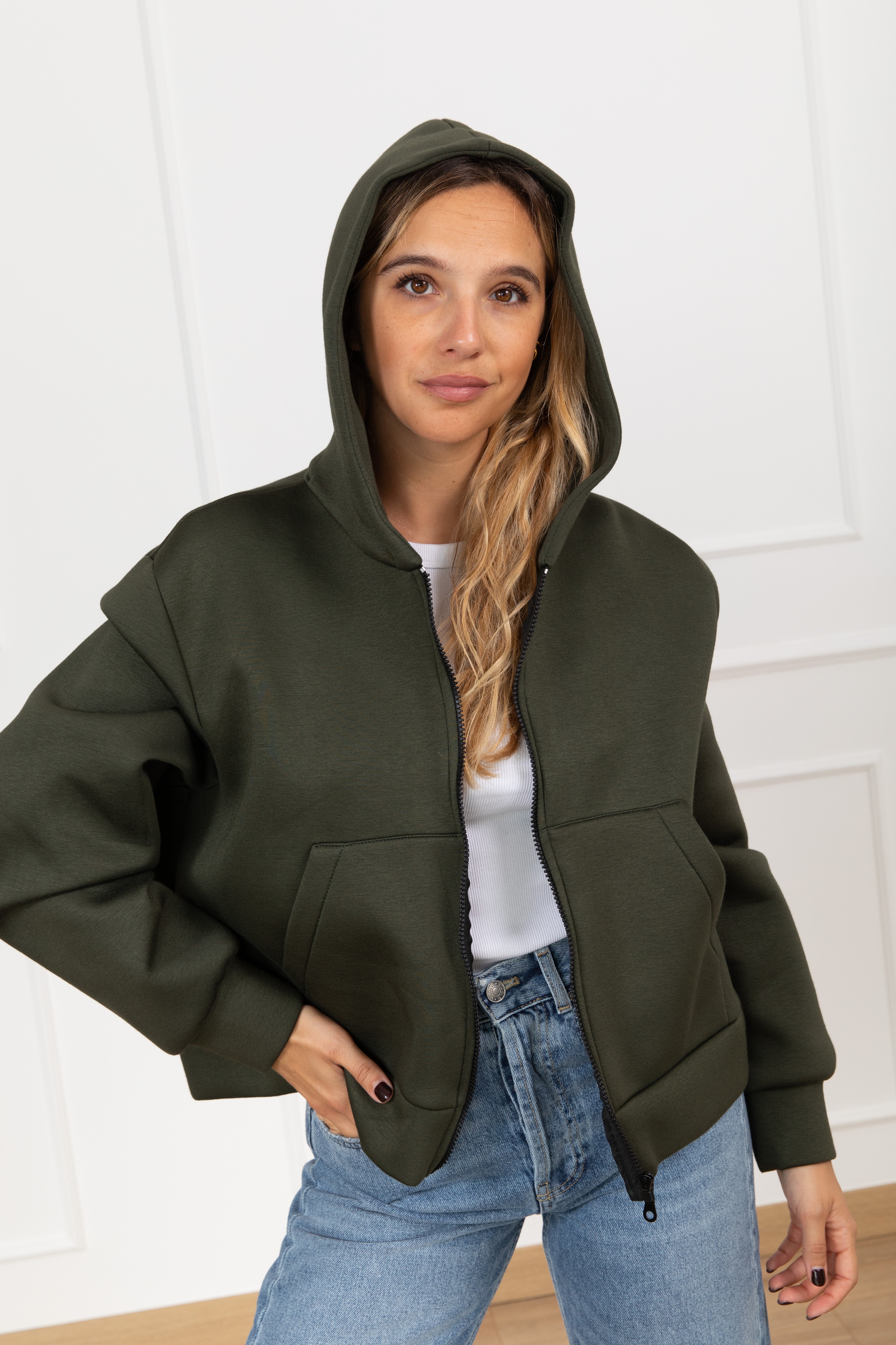 Felpa con cappuccio in neoprene ViCOLO