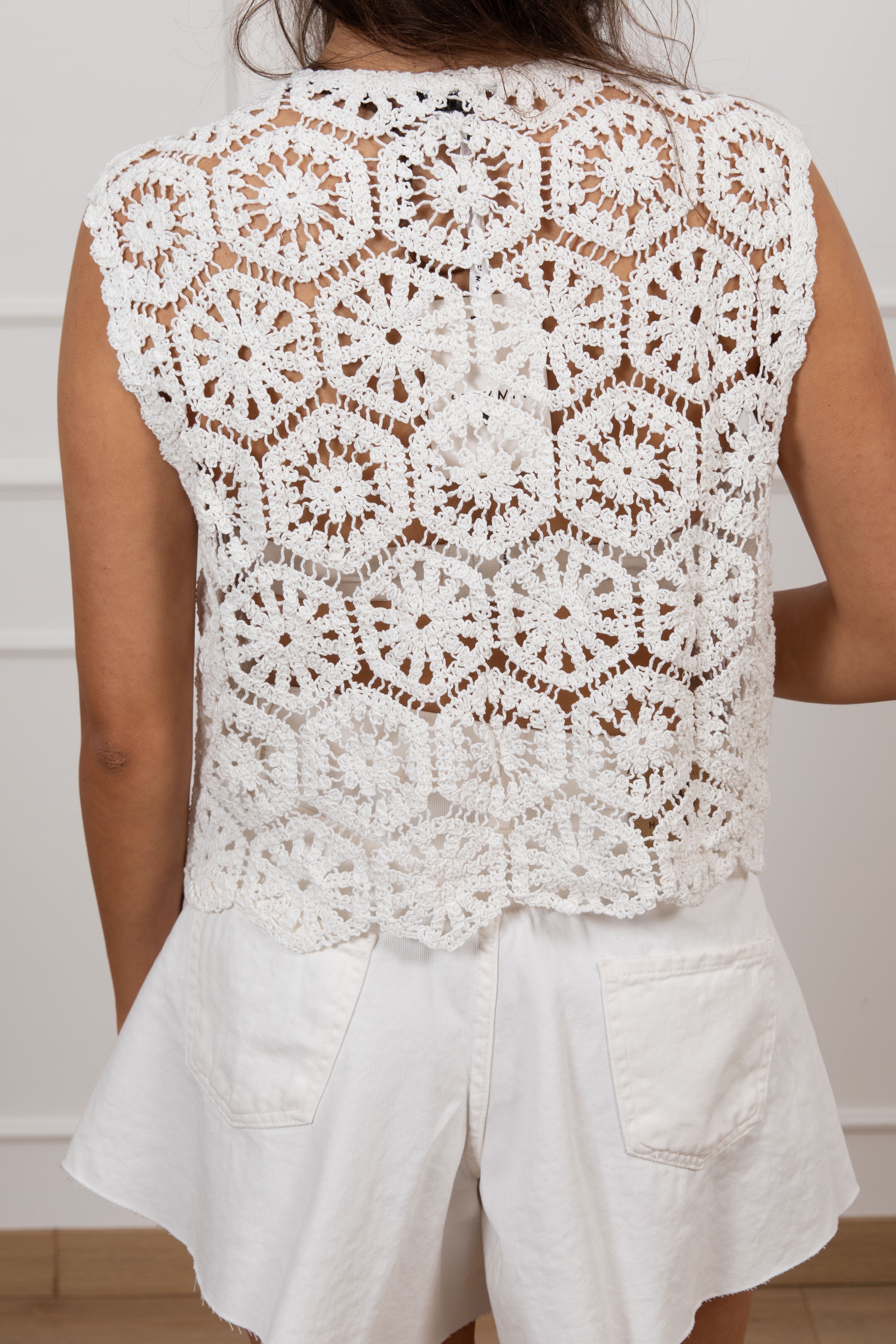 Gilet crochet con laccio Susy Mix