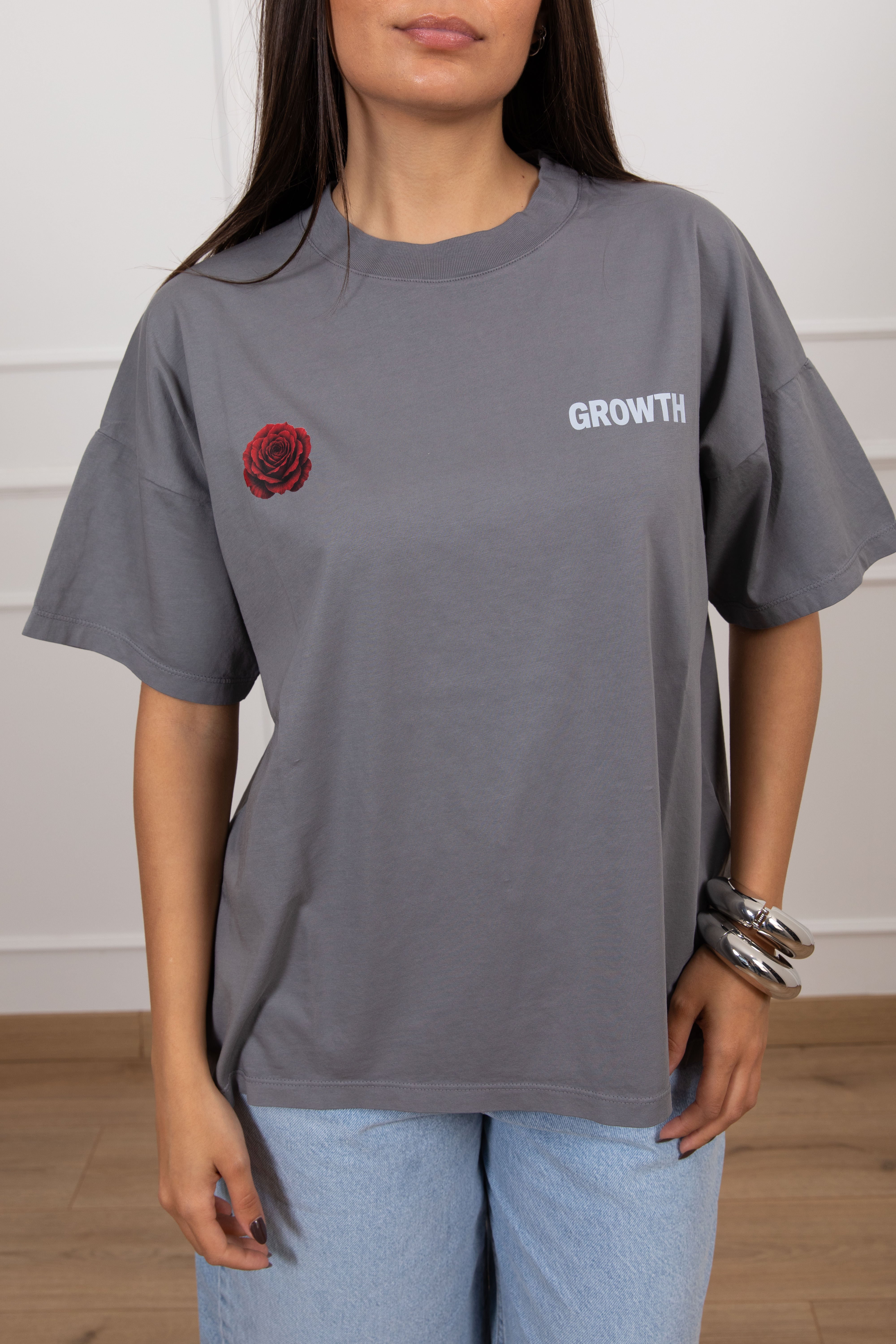 T-shirt stampa "Growth" sul retro ViCOLO