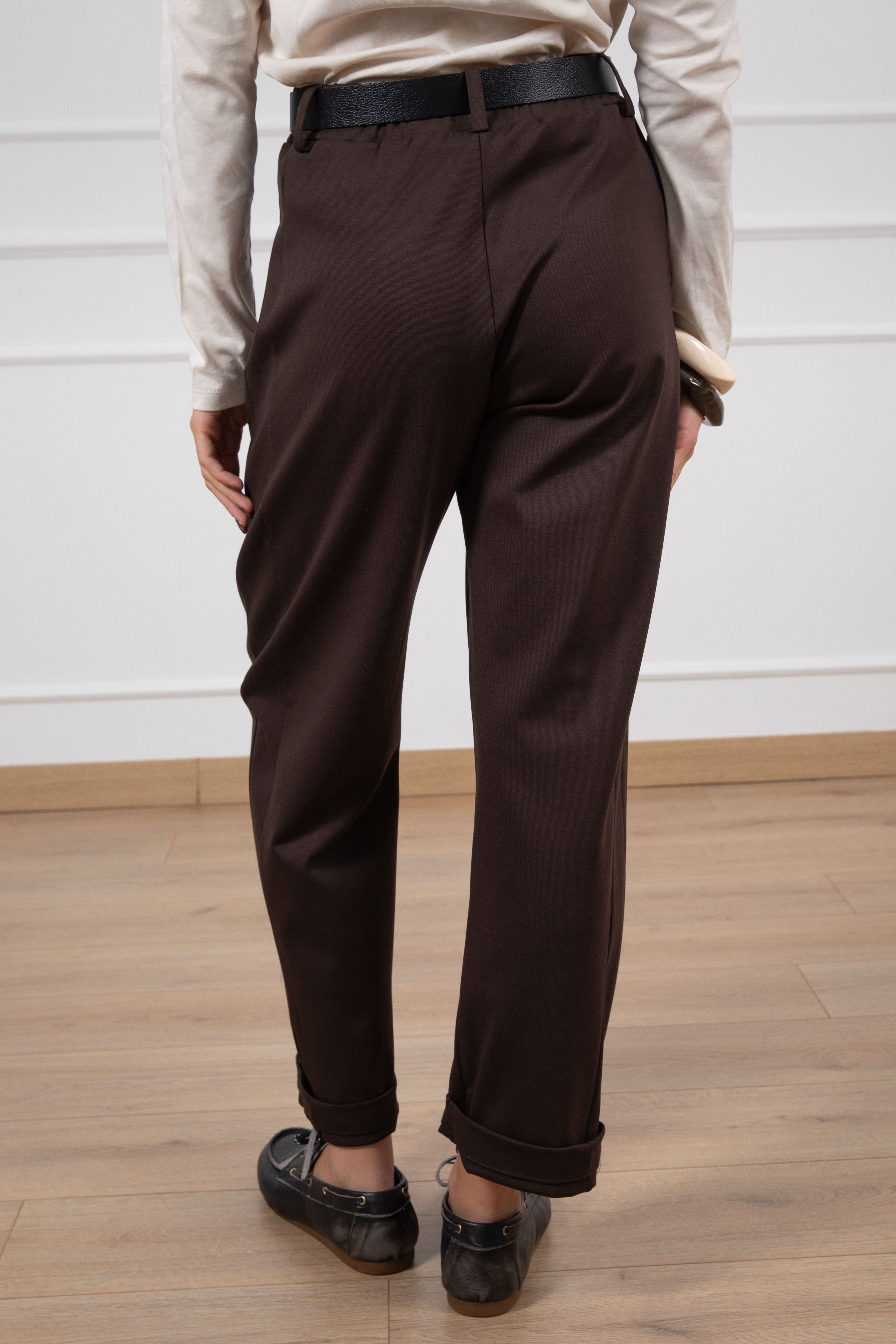 Pantalone egg-fit in punto milano Susy Mix