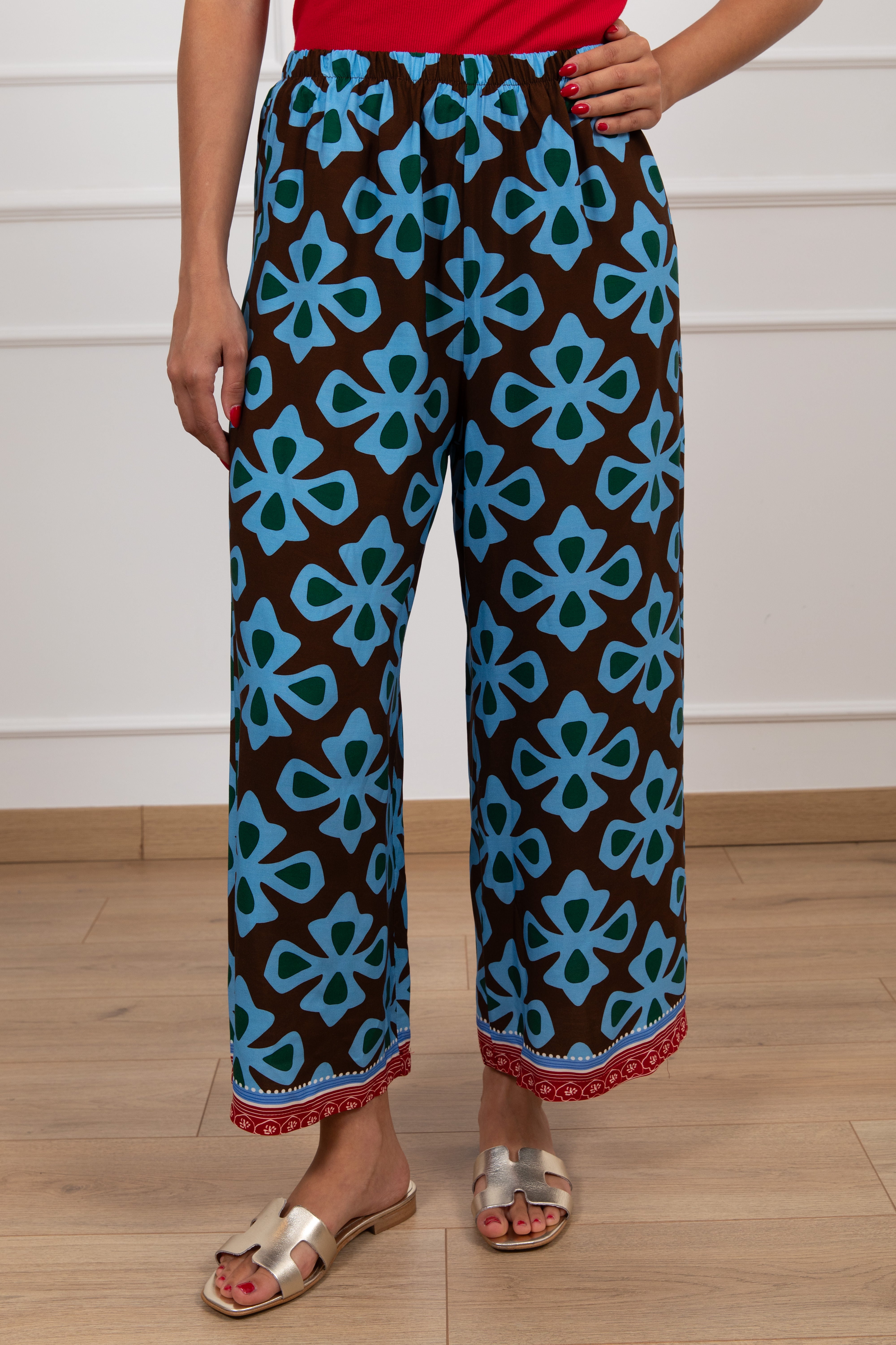 Pantalone 3/4 fantasia azzurra Haveone