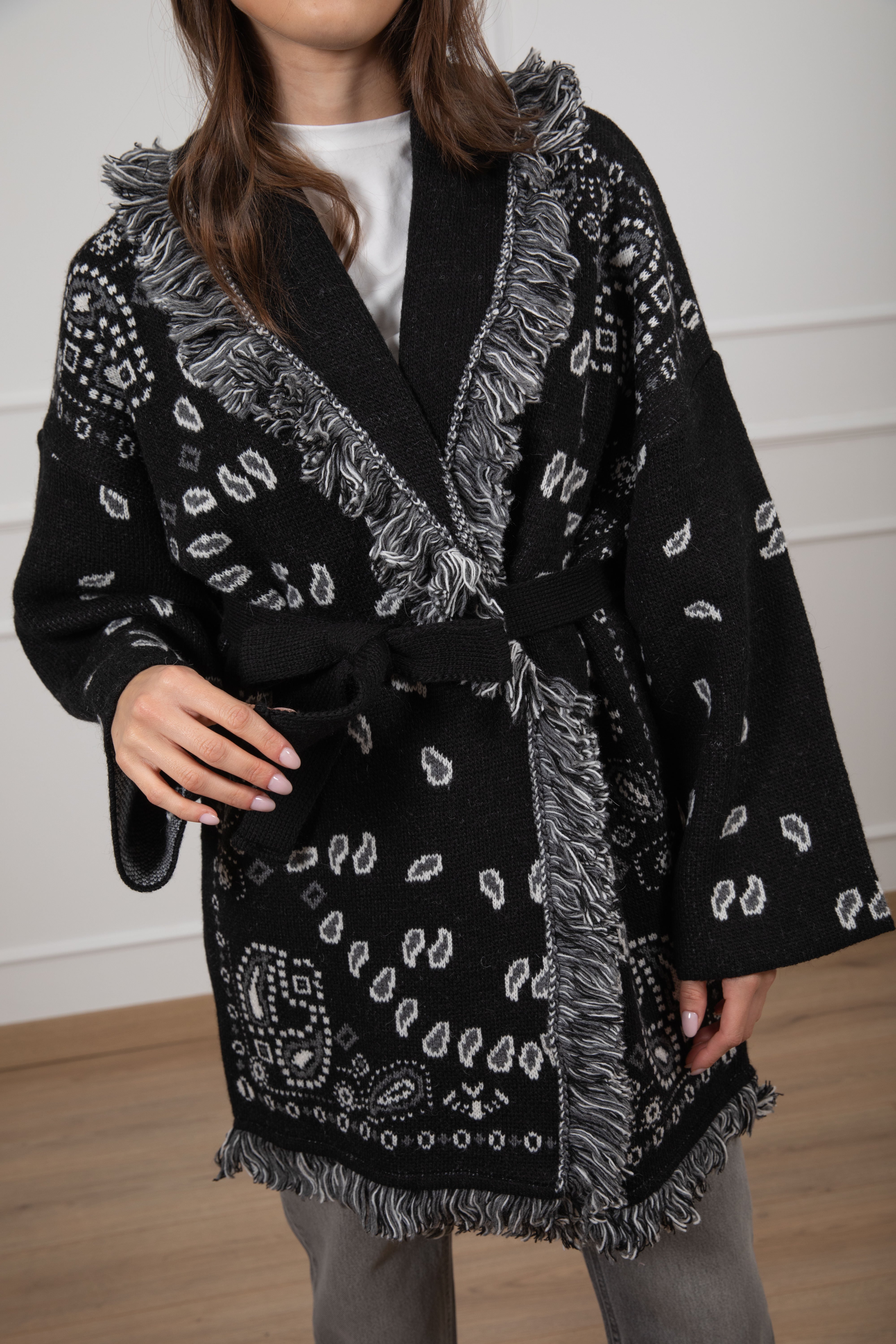 Maxi-cardigan fantasia bandana Tensione IN