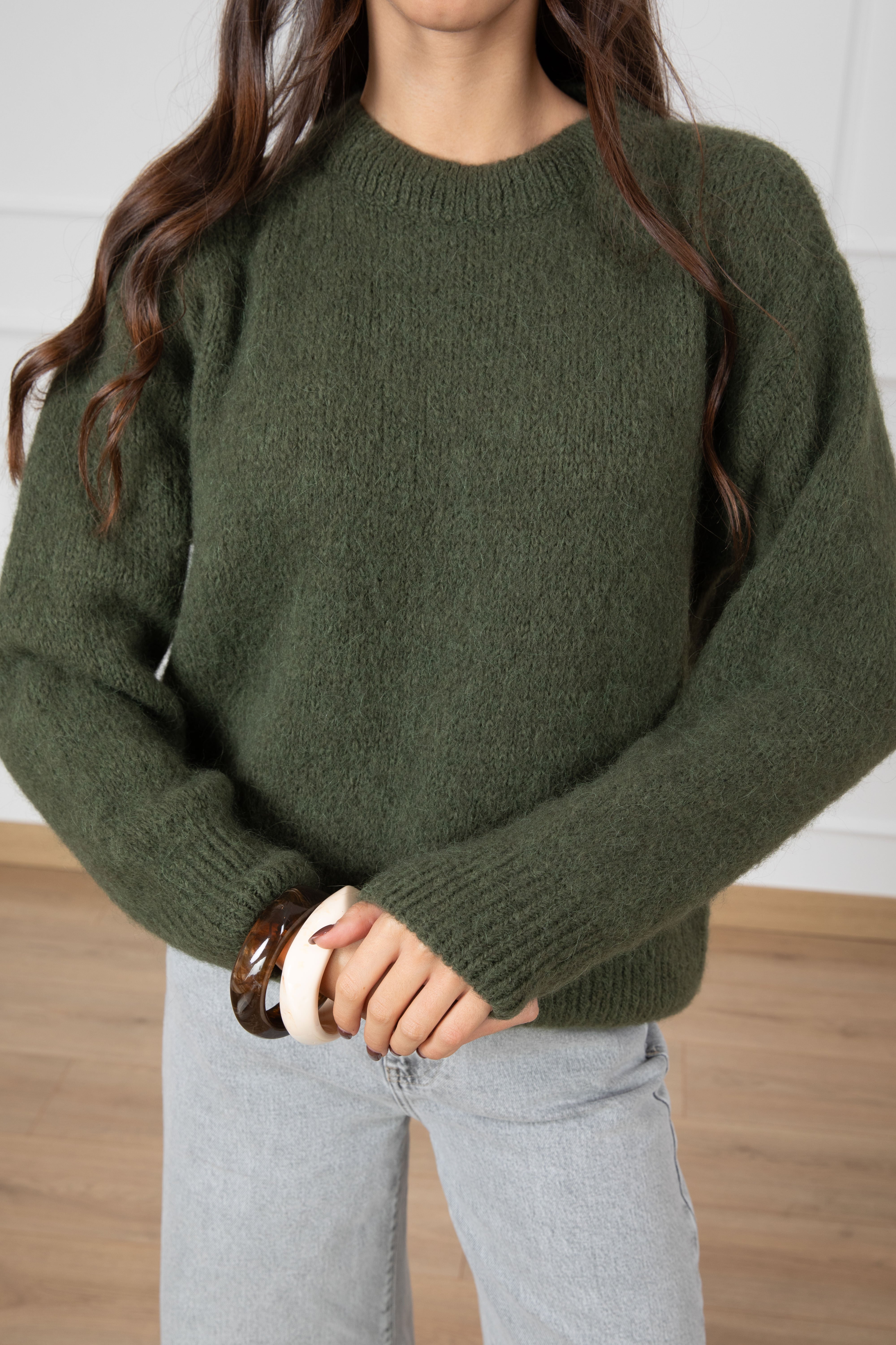 Pull girocollo in mohair Dixie