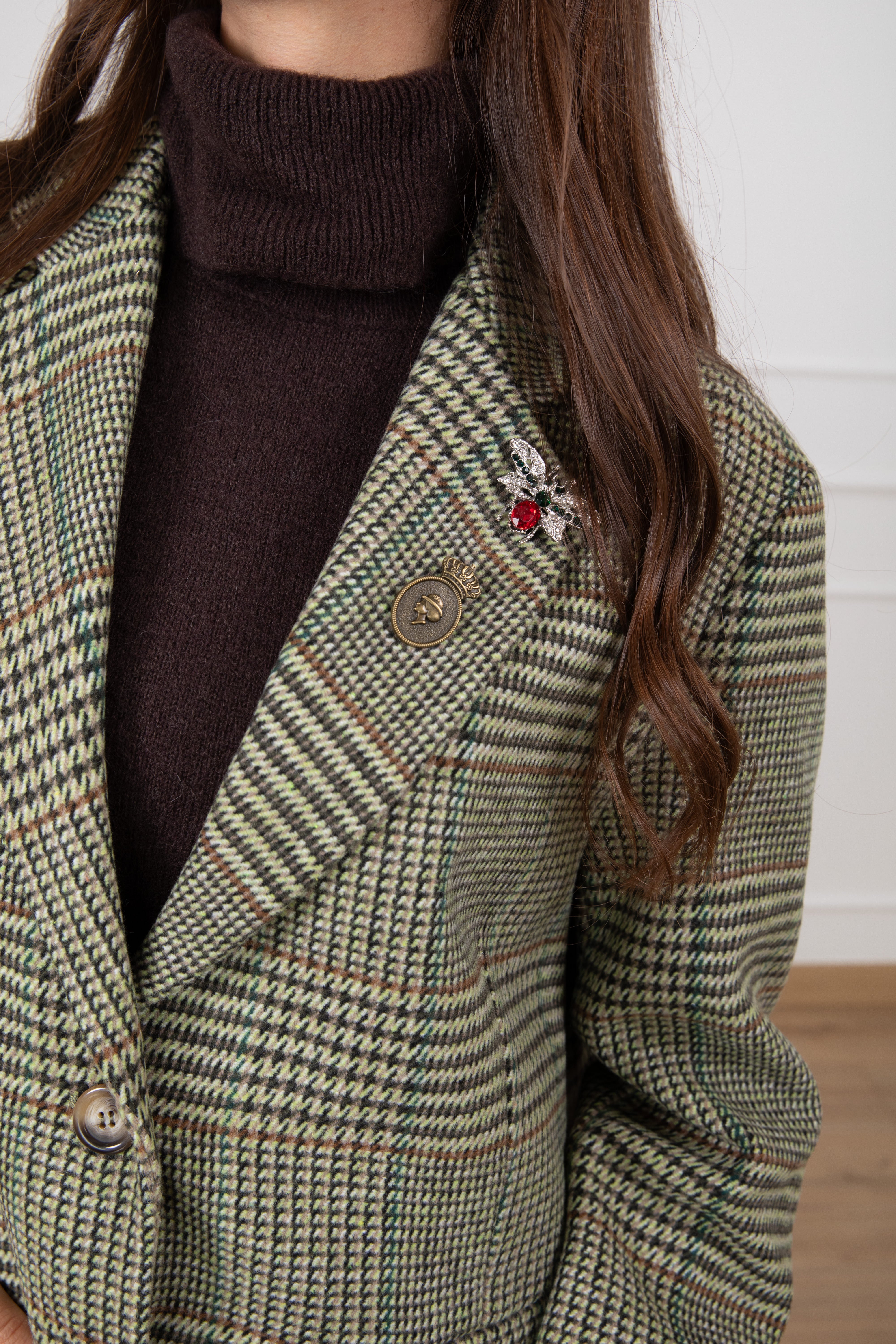 Giacca over-size principe di galles Dixie