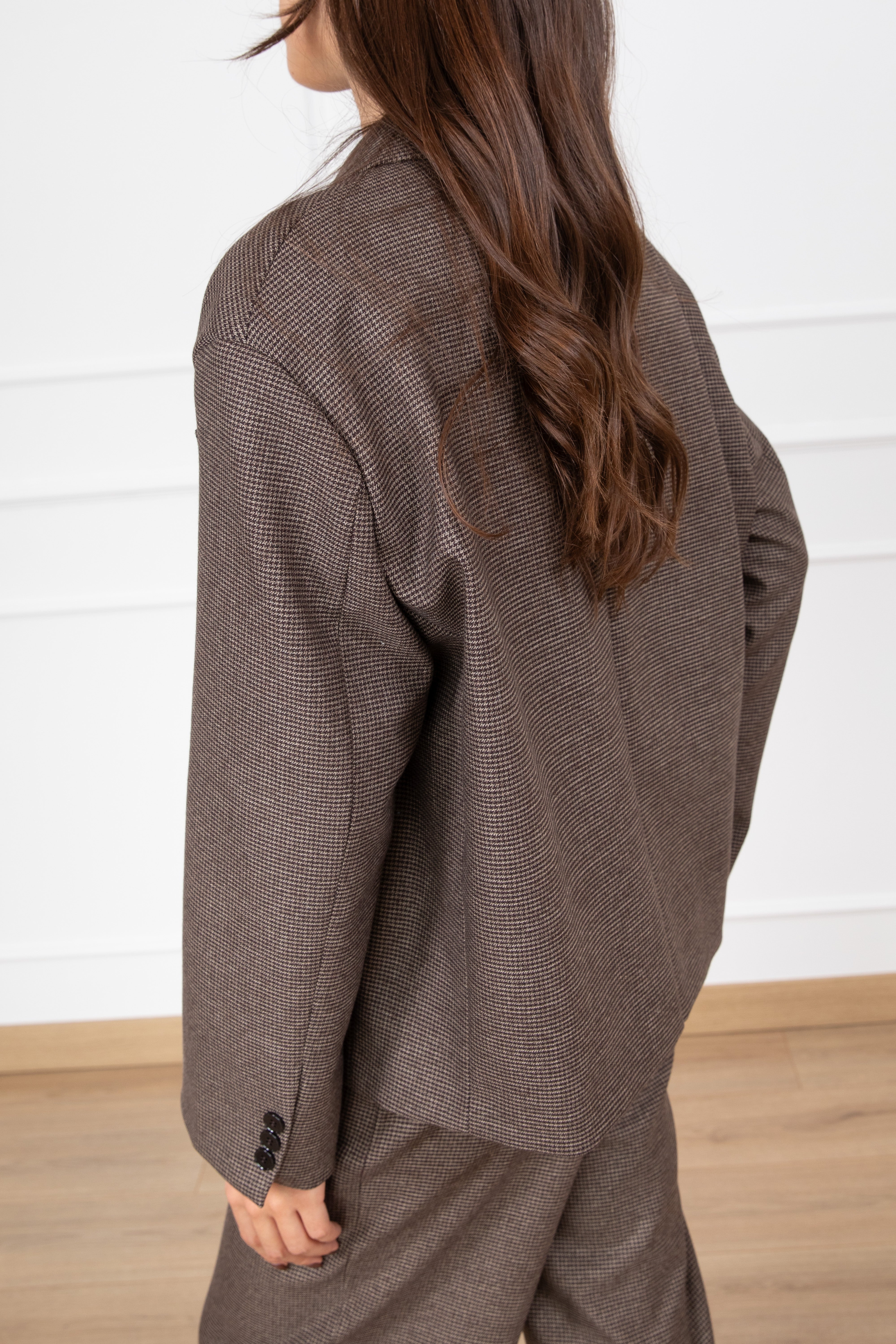 Giacca regular-fit micro pied de poule ViCOLO