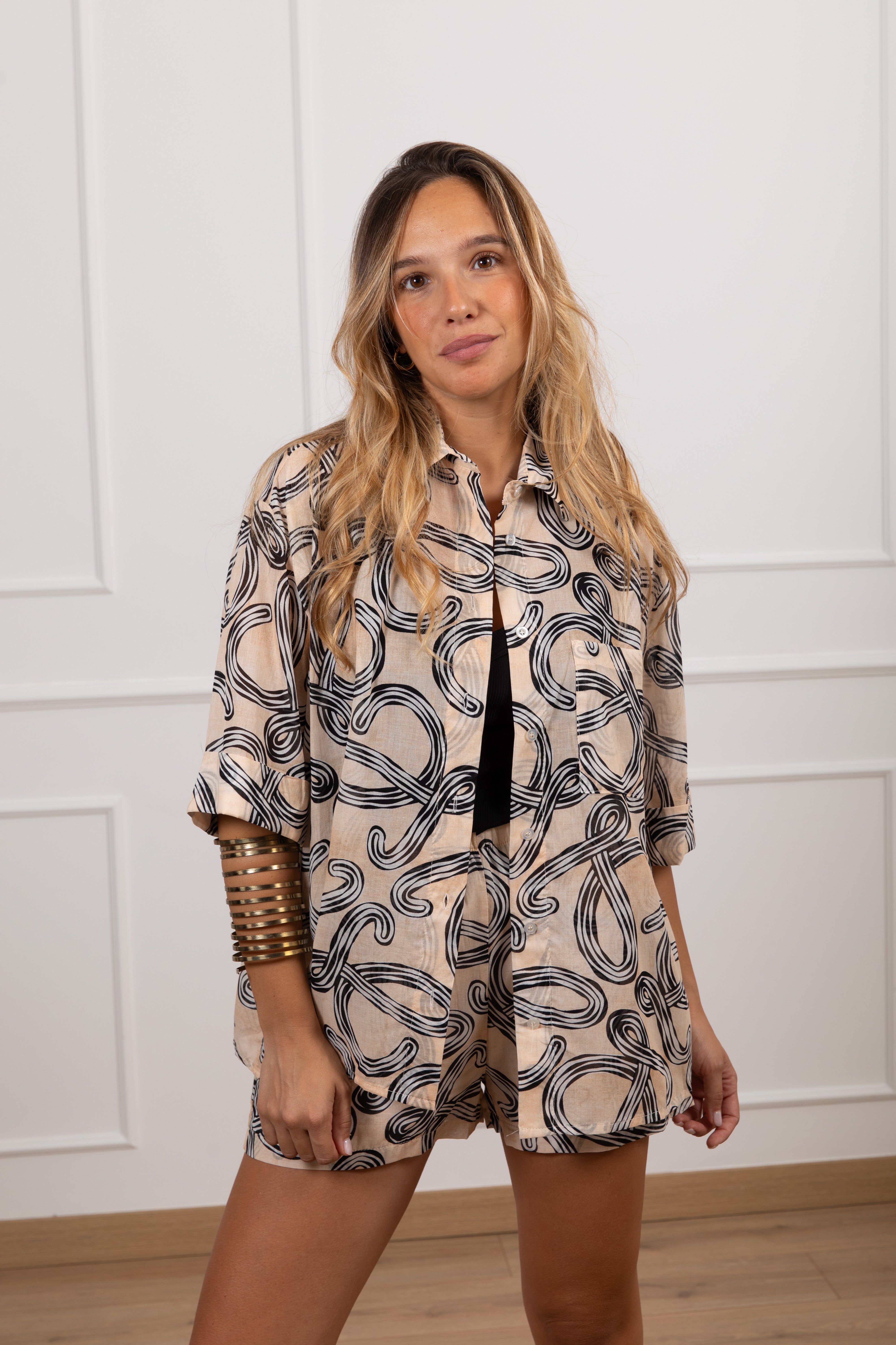 Camicia manica corta stampa anagram Tensione IN