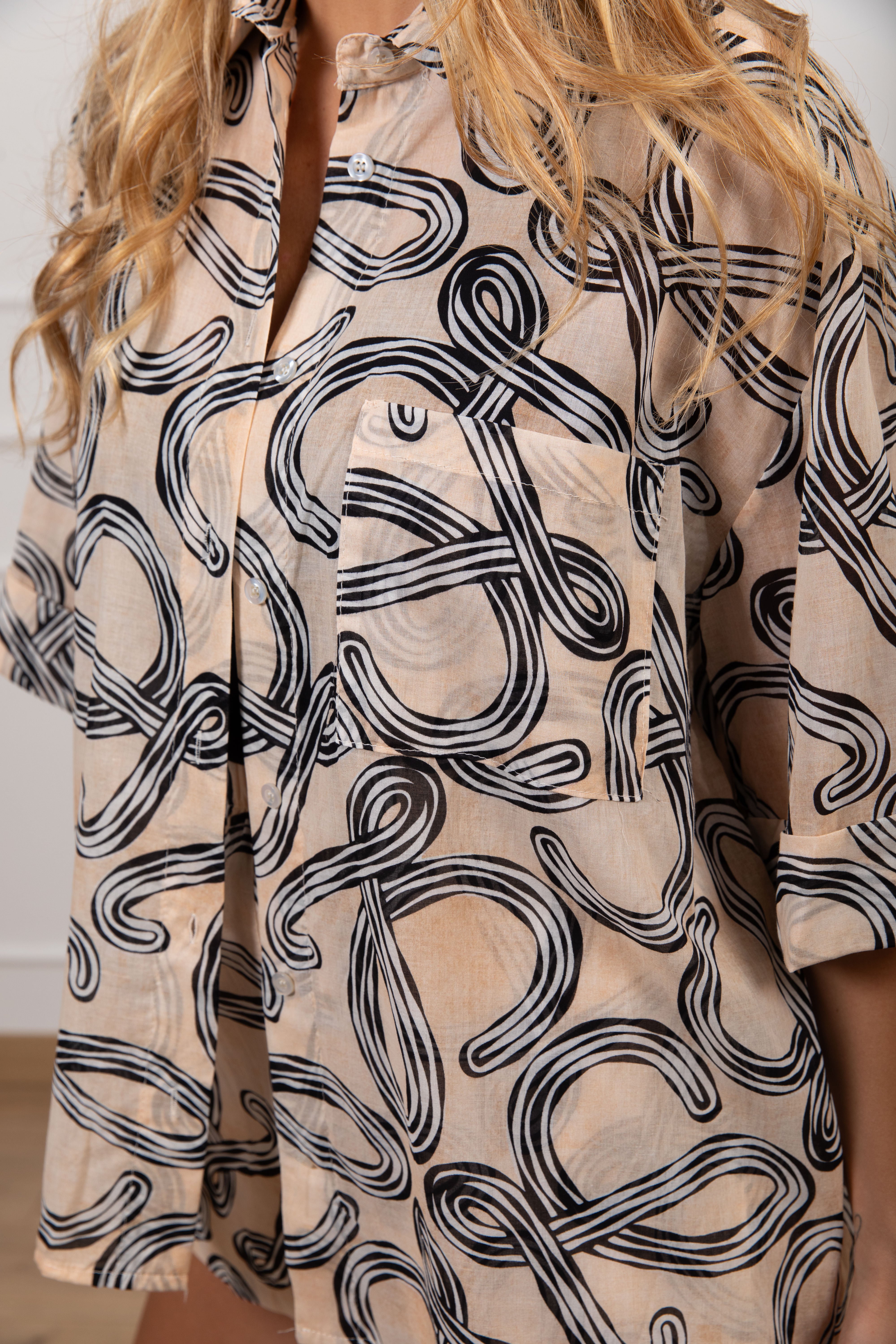 Camicia manica corta stampa anagram Tensione IN