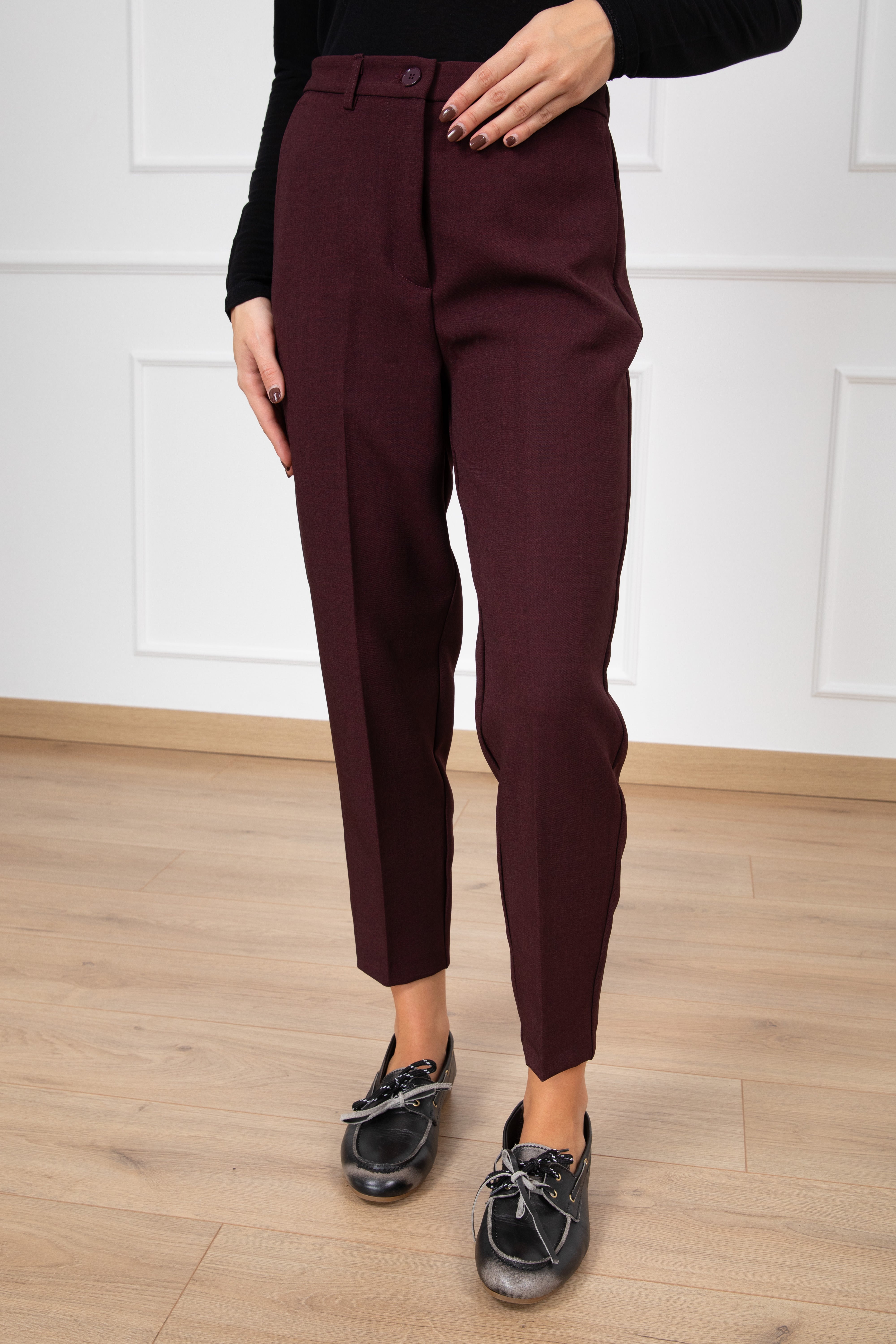 Pantalone a sigaretta con elastico sul retro ViCOLO