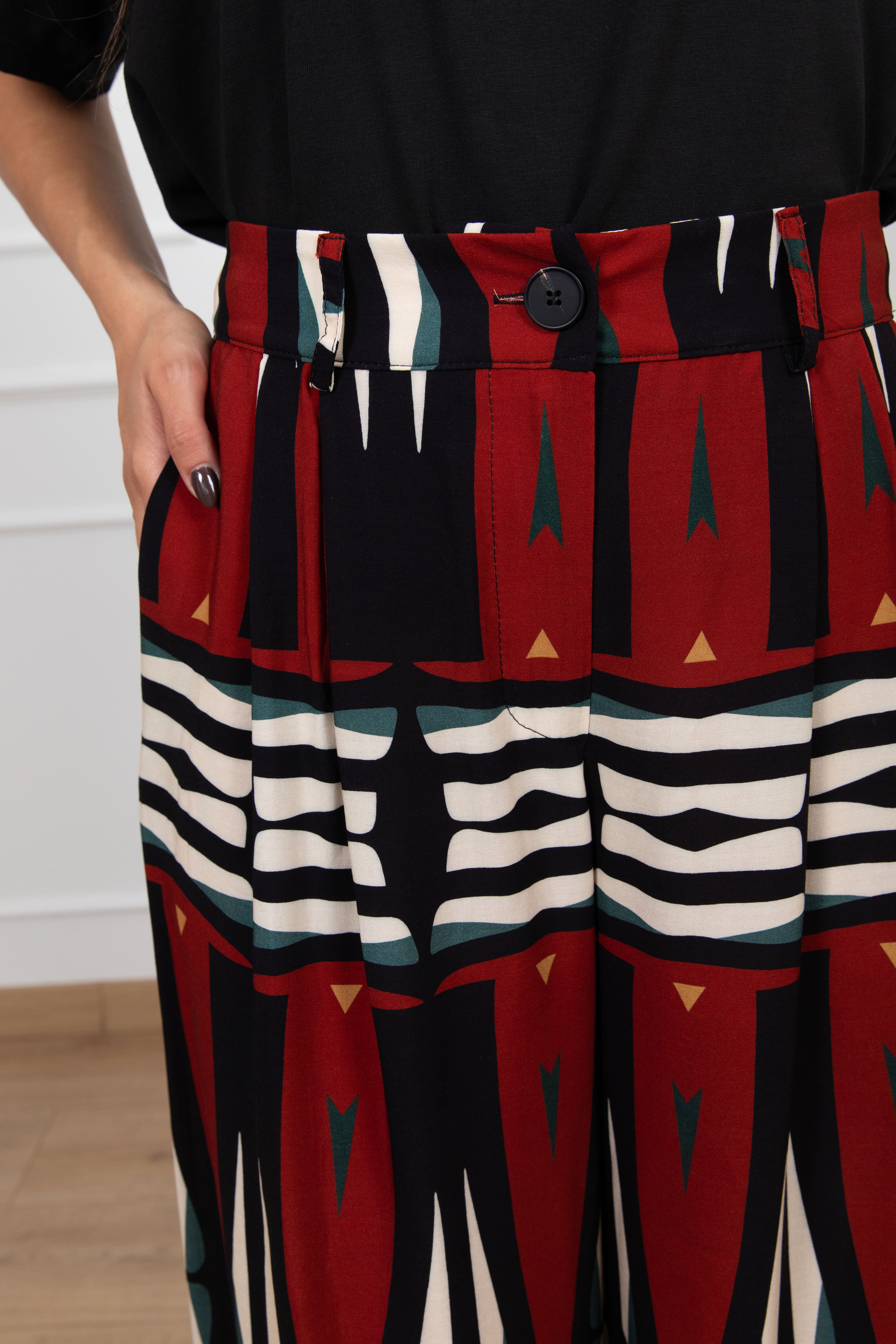 Pantalone gamba ampia fantasia tribale Haveone