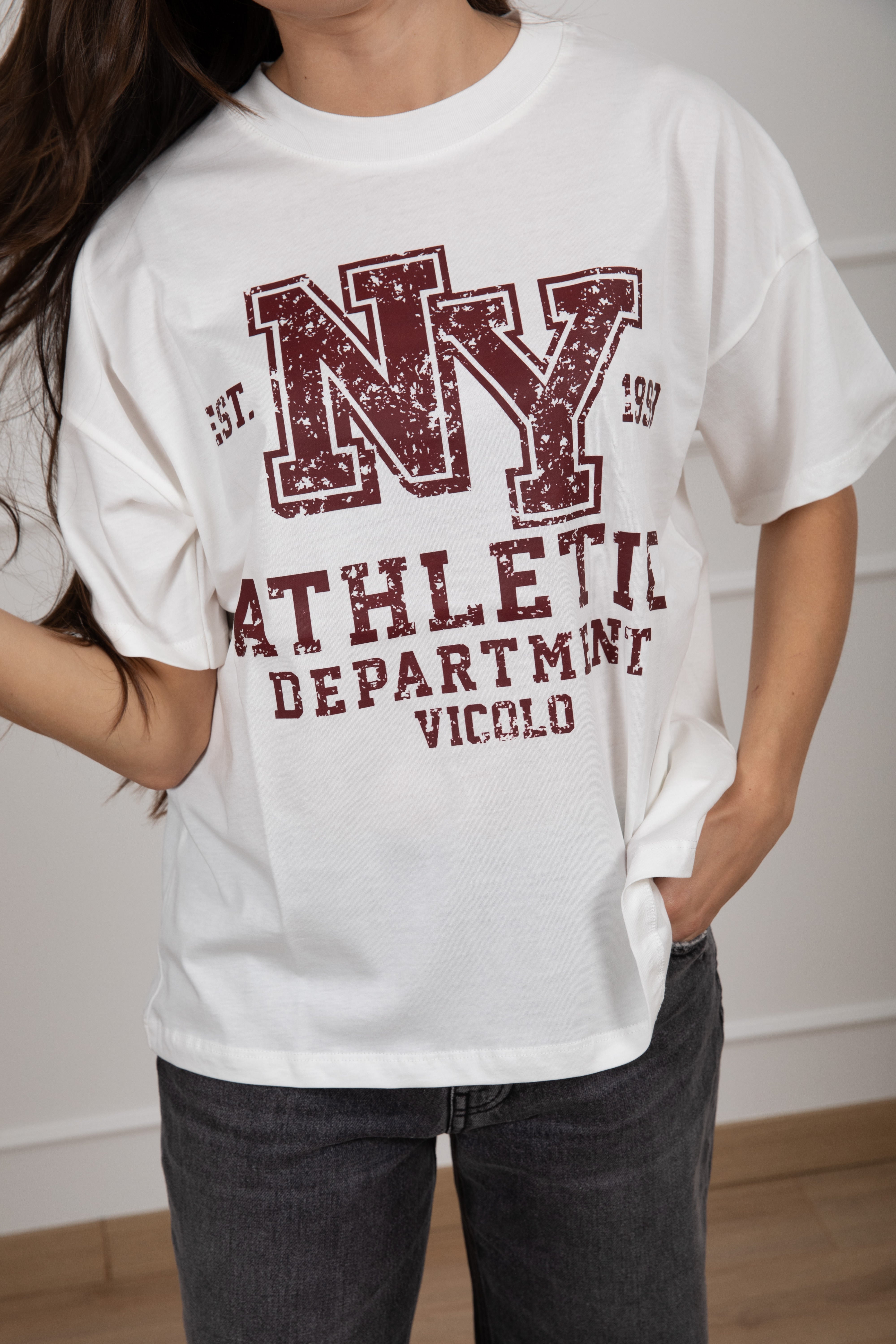 T-shirt over-size "NYC Athletic" ViCOLO