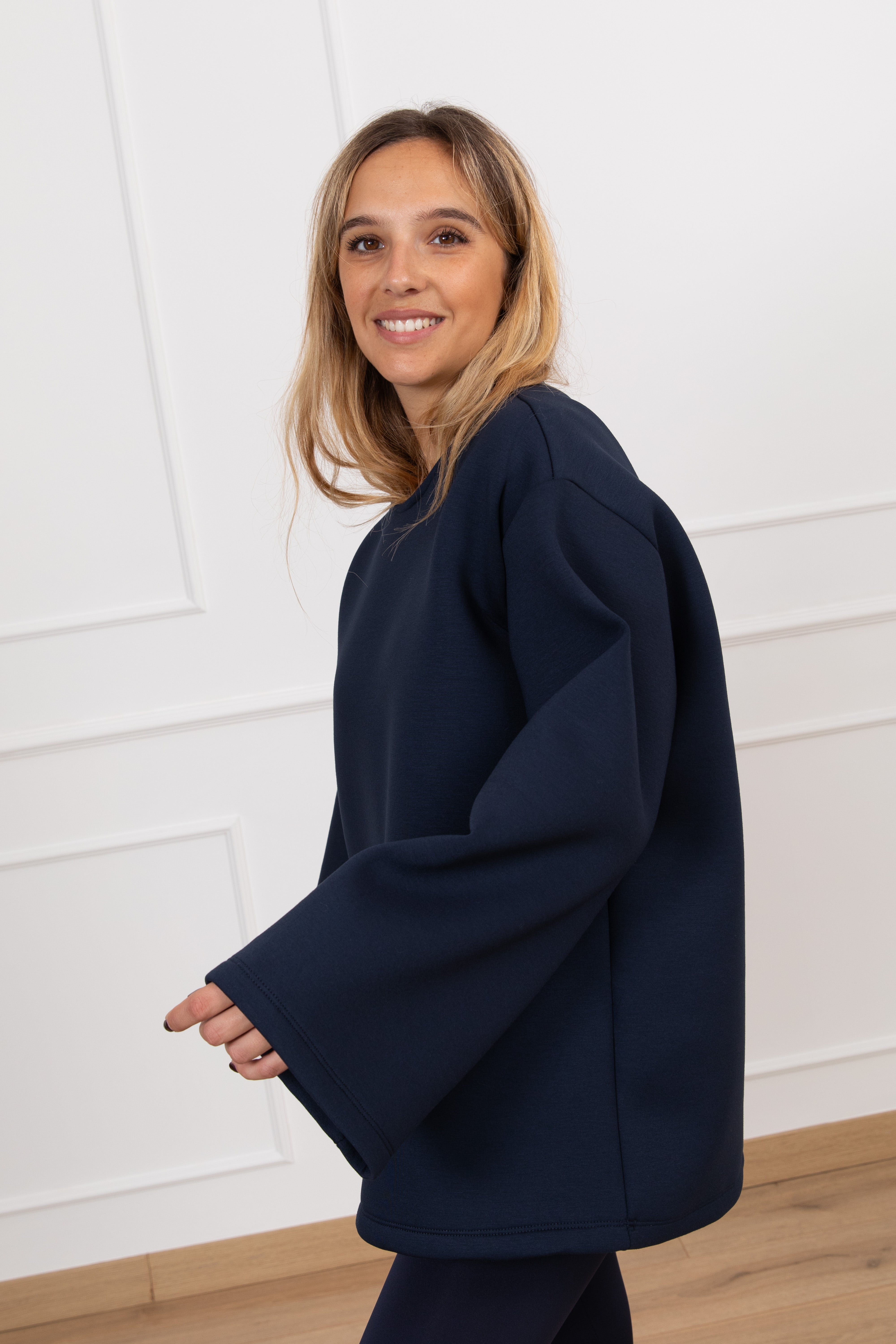 Felpa in neoprene con zip sul retro ViCOLO