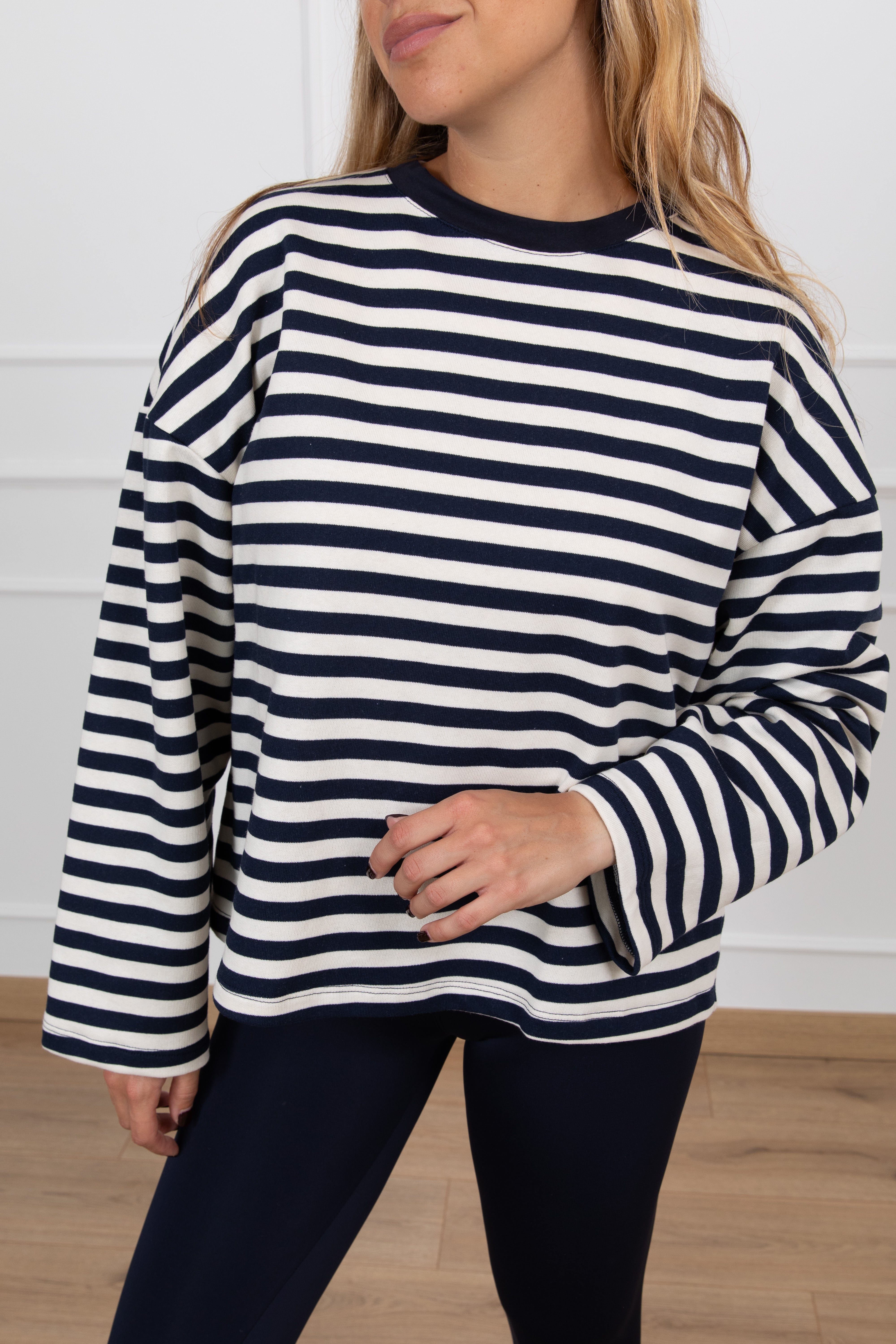 T-shirt garzata a righe Tensione IN