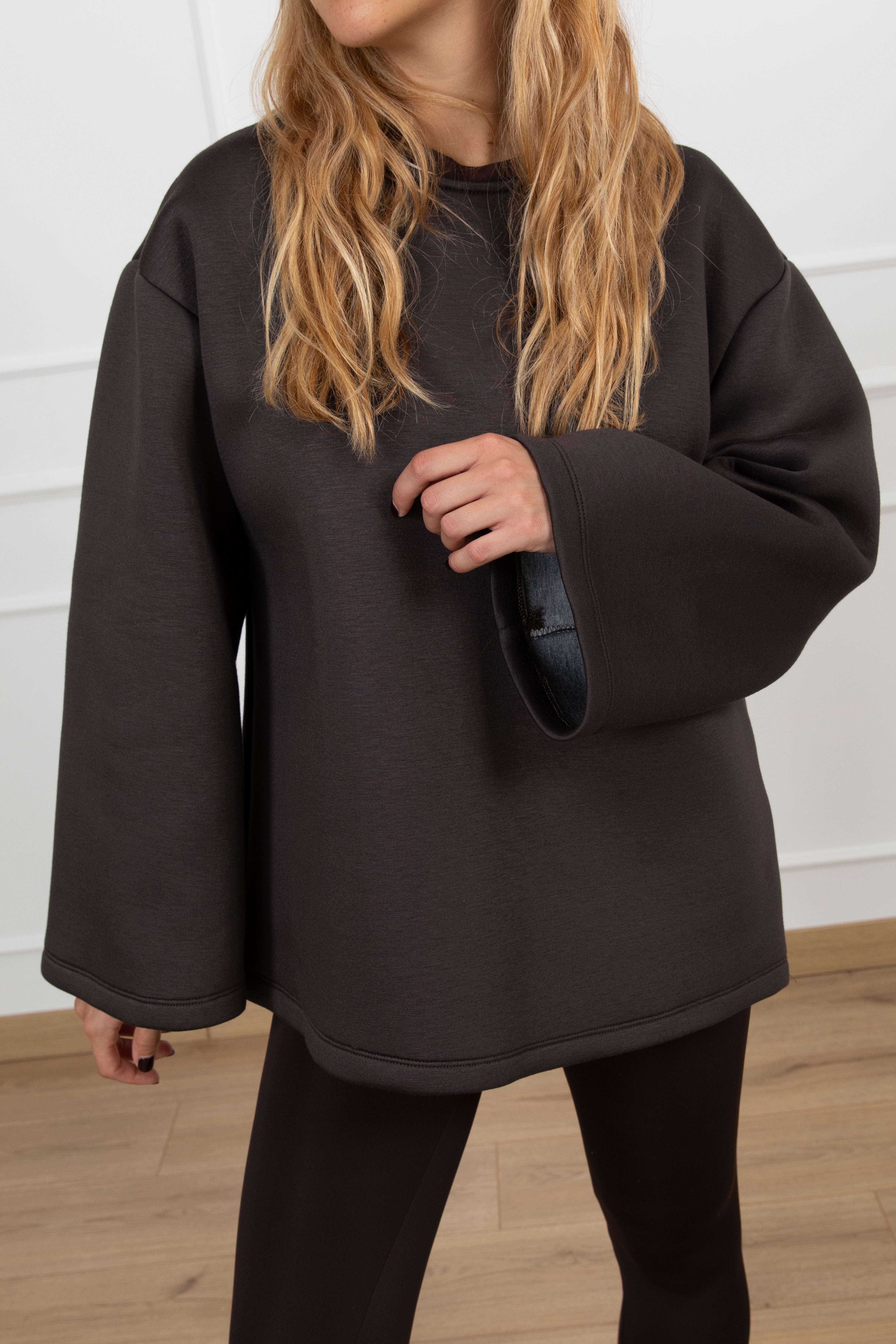 Felpa in neoprene con zip sul retro ViCOLO