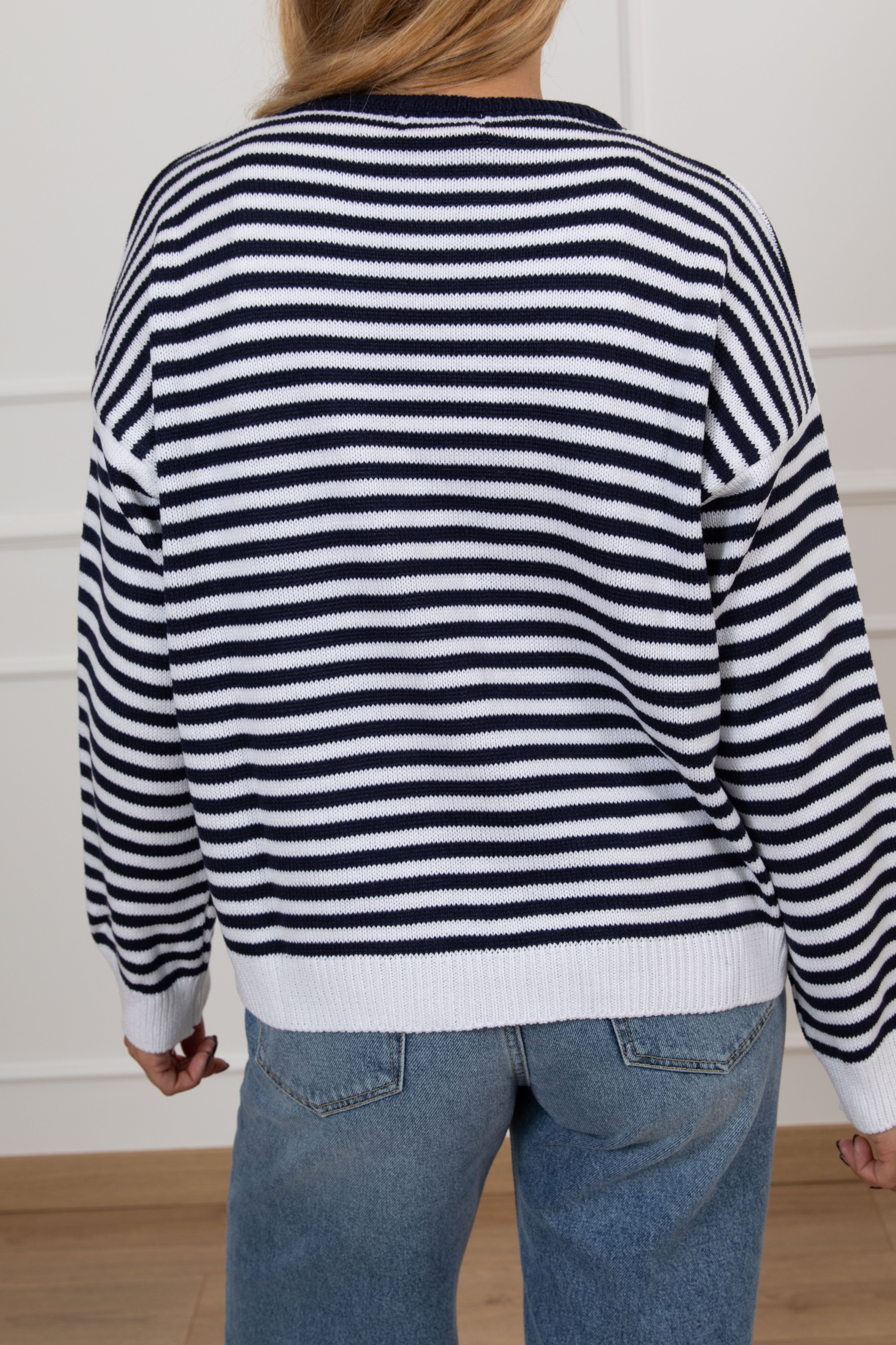 Maglia scollo a barchetta righe sottili Motel