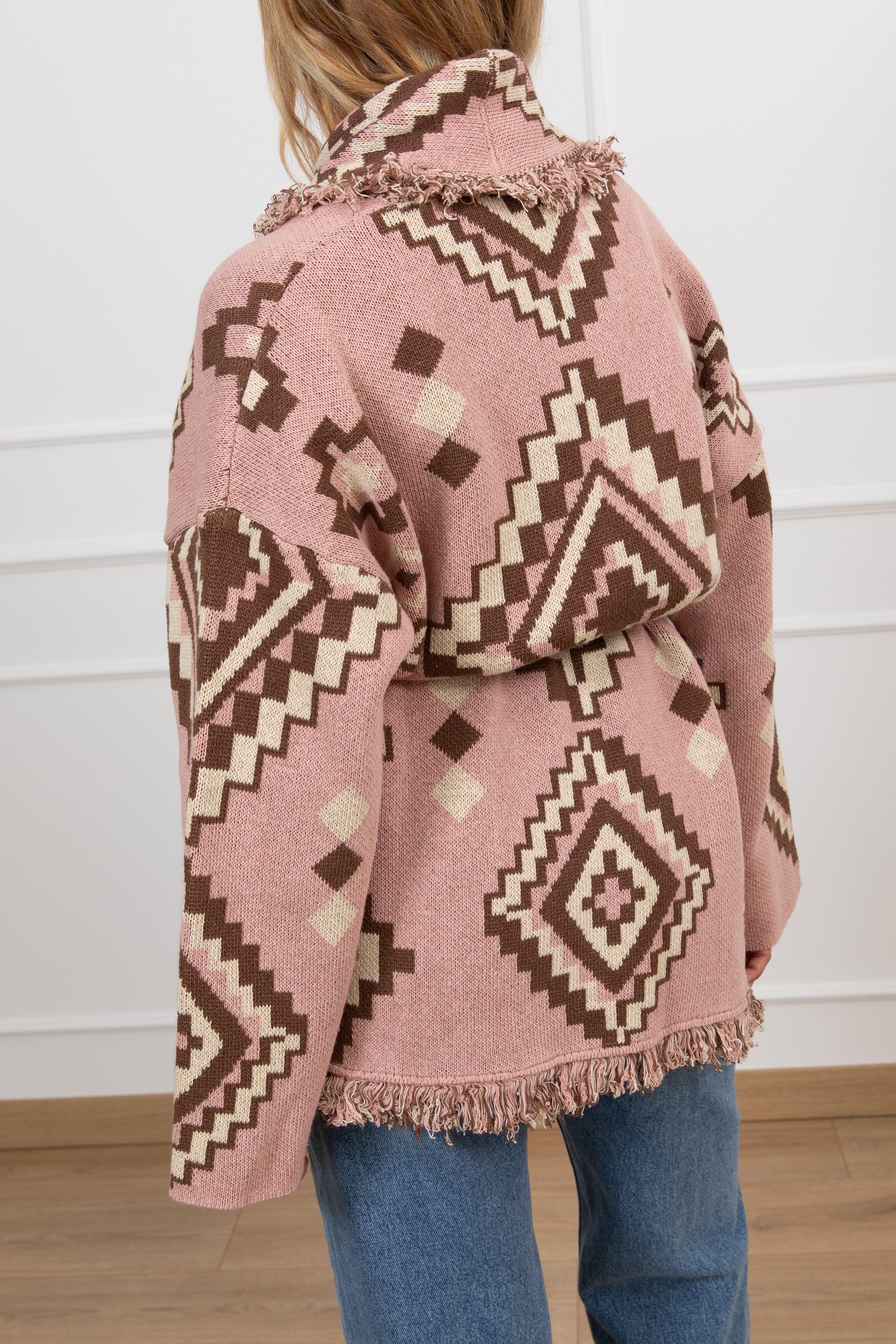 Cardigan motivo geometrico ViCOLO