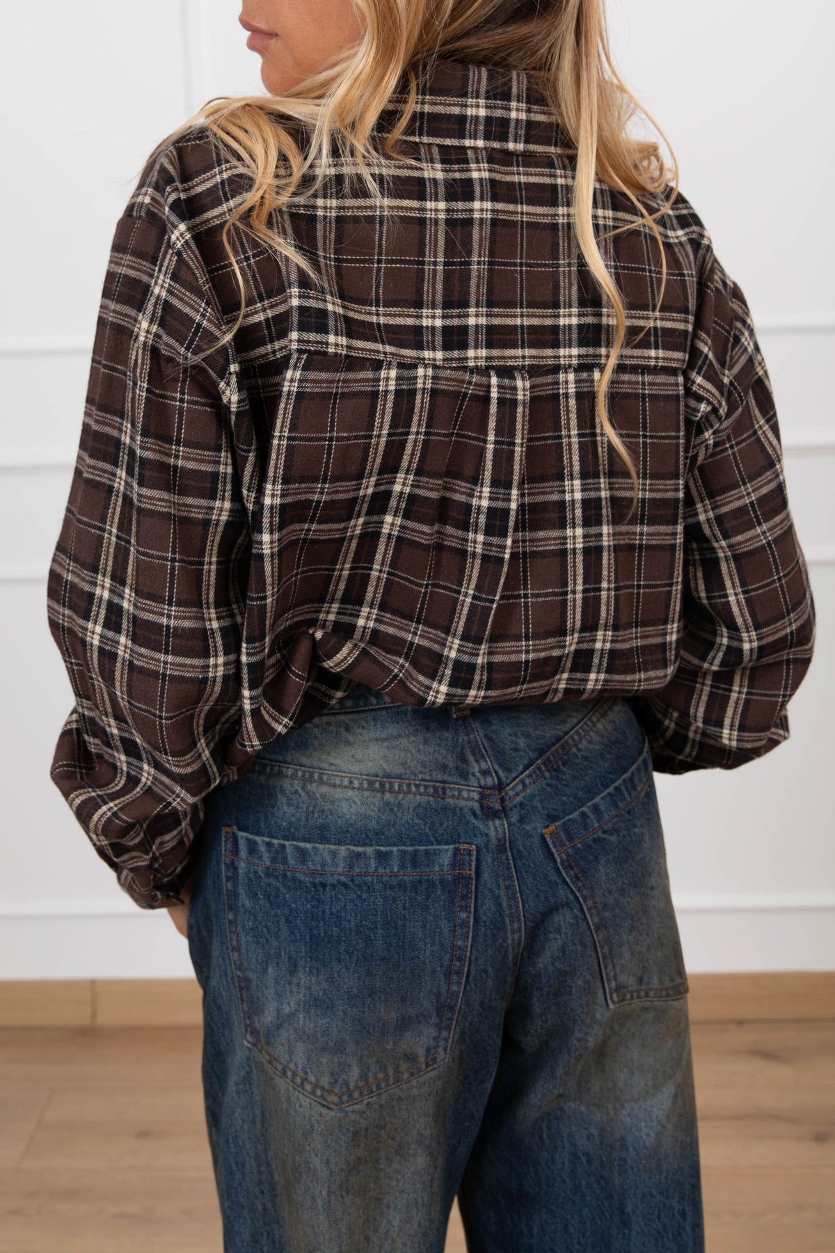 Camicia check flanella variante moro Susy Mix