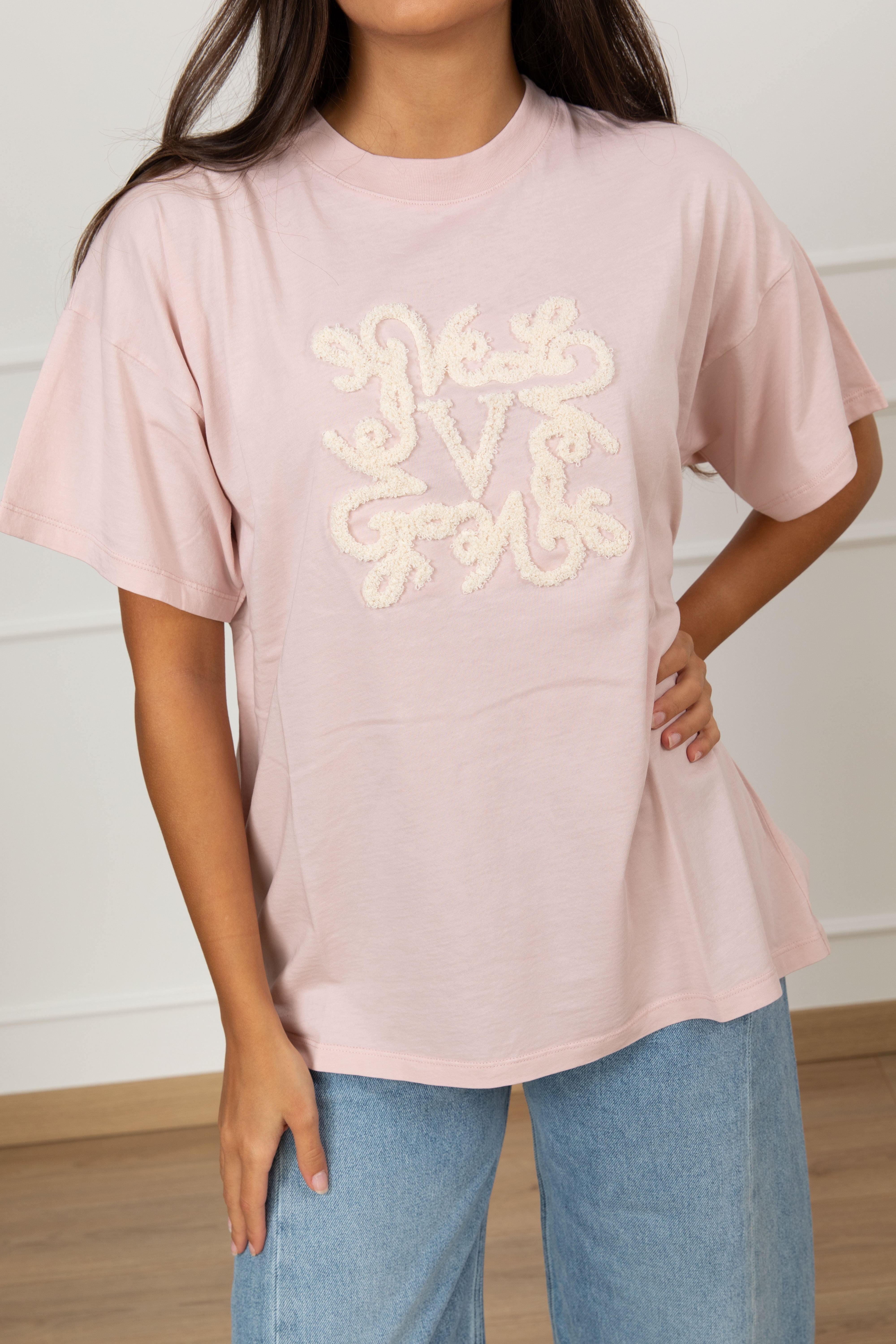 T-shirt over-size con monogram in spugna ViCOLO