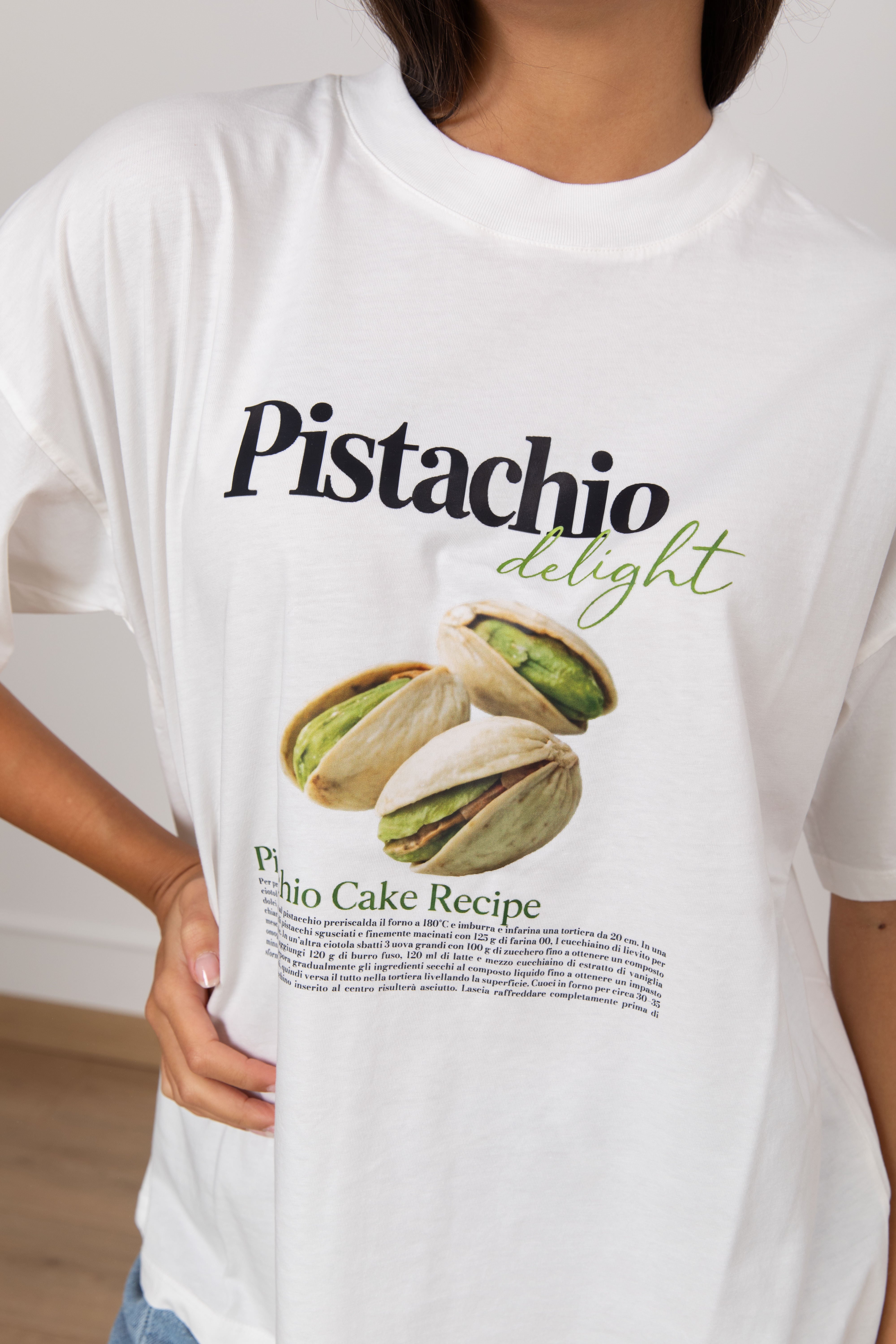 T-shirt over-size "Pistacchio delight" ViCOLO