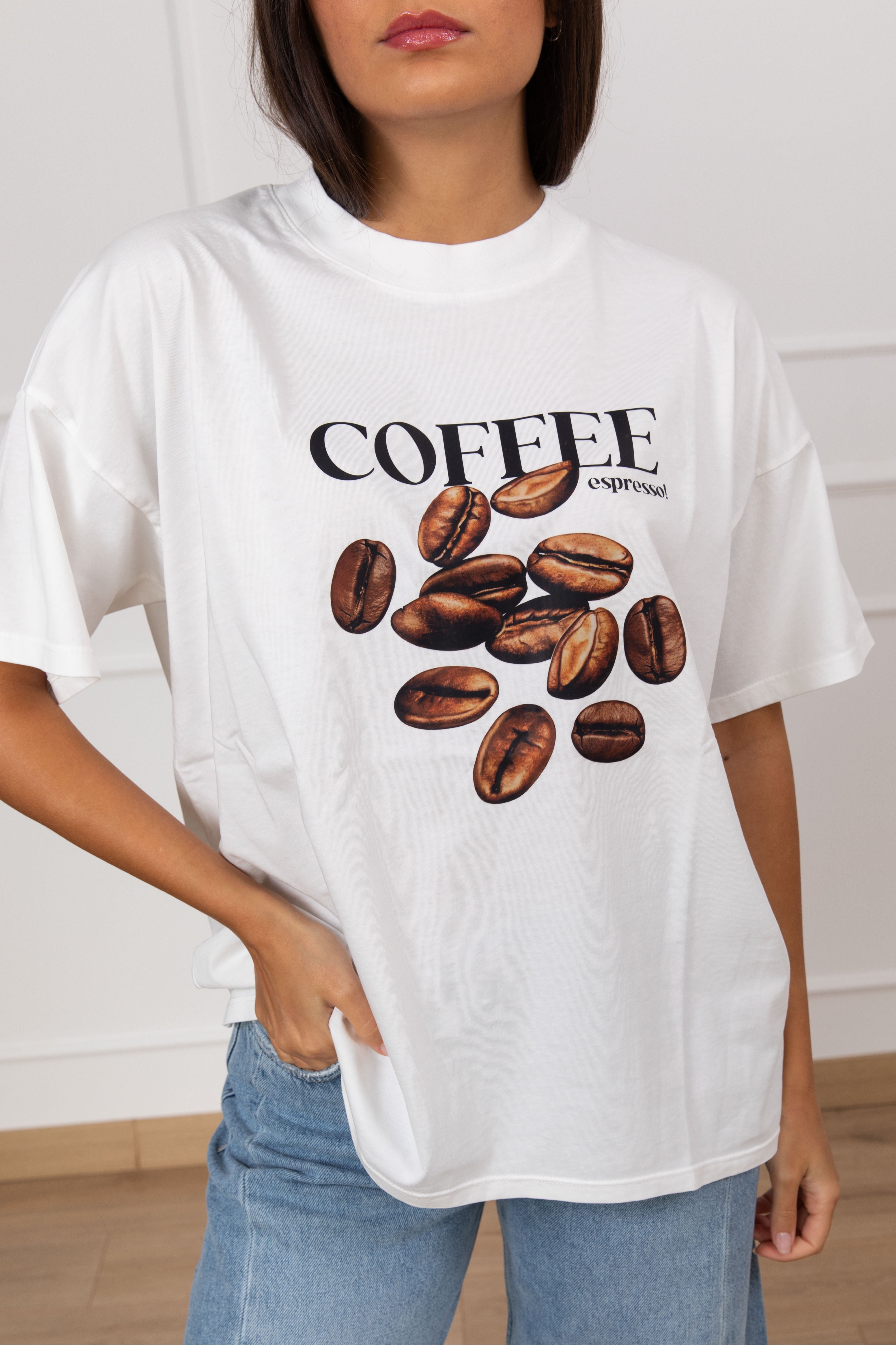 T-shirt over-size "Coffee espresso" ViCOLO