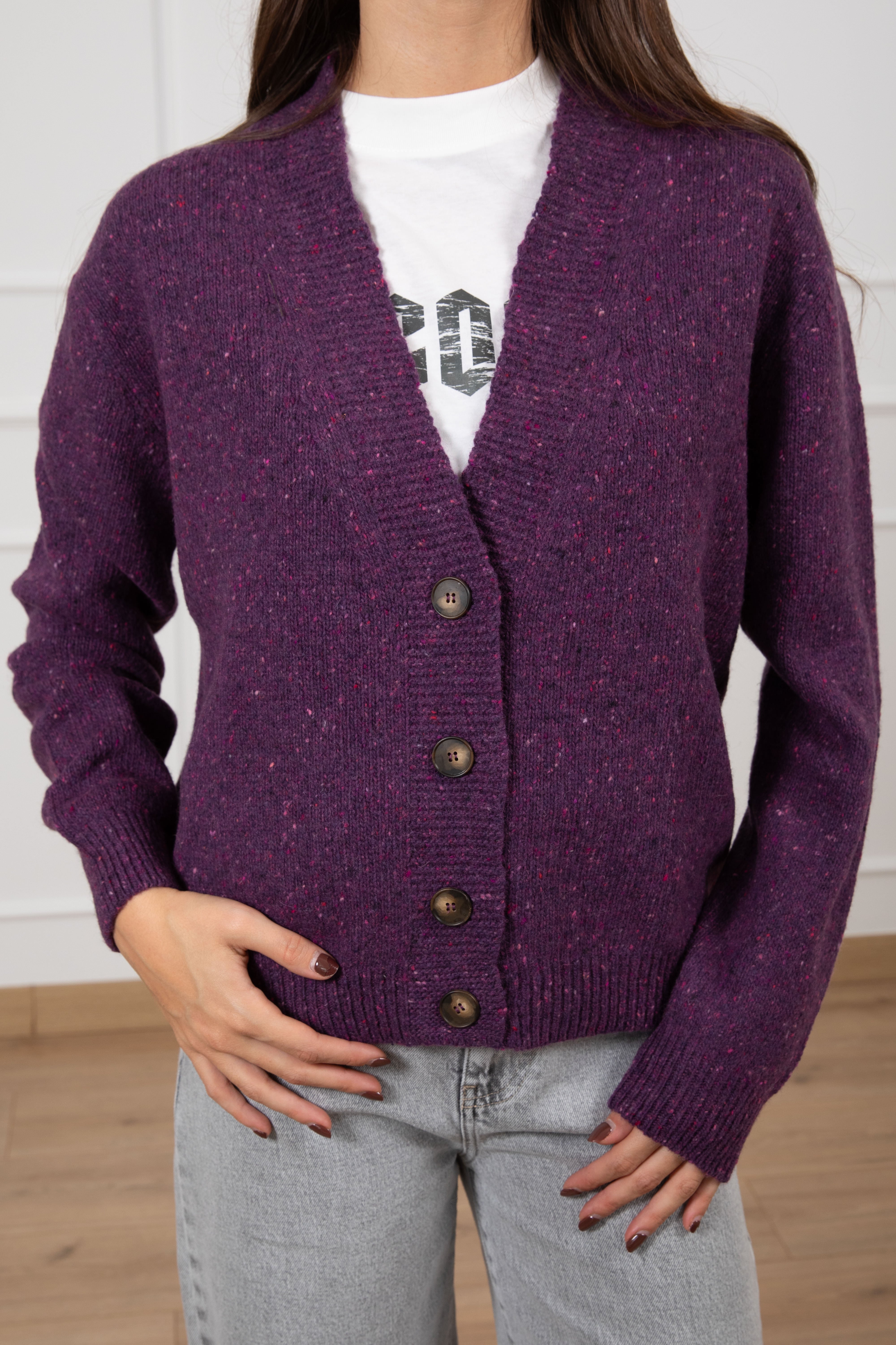 Cardigan in maglia melange Dixie