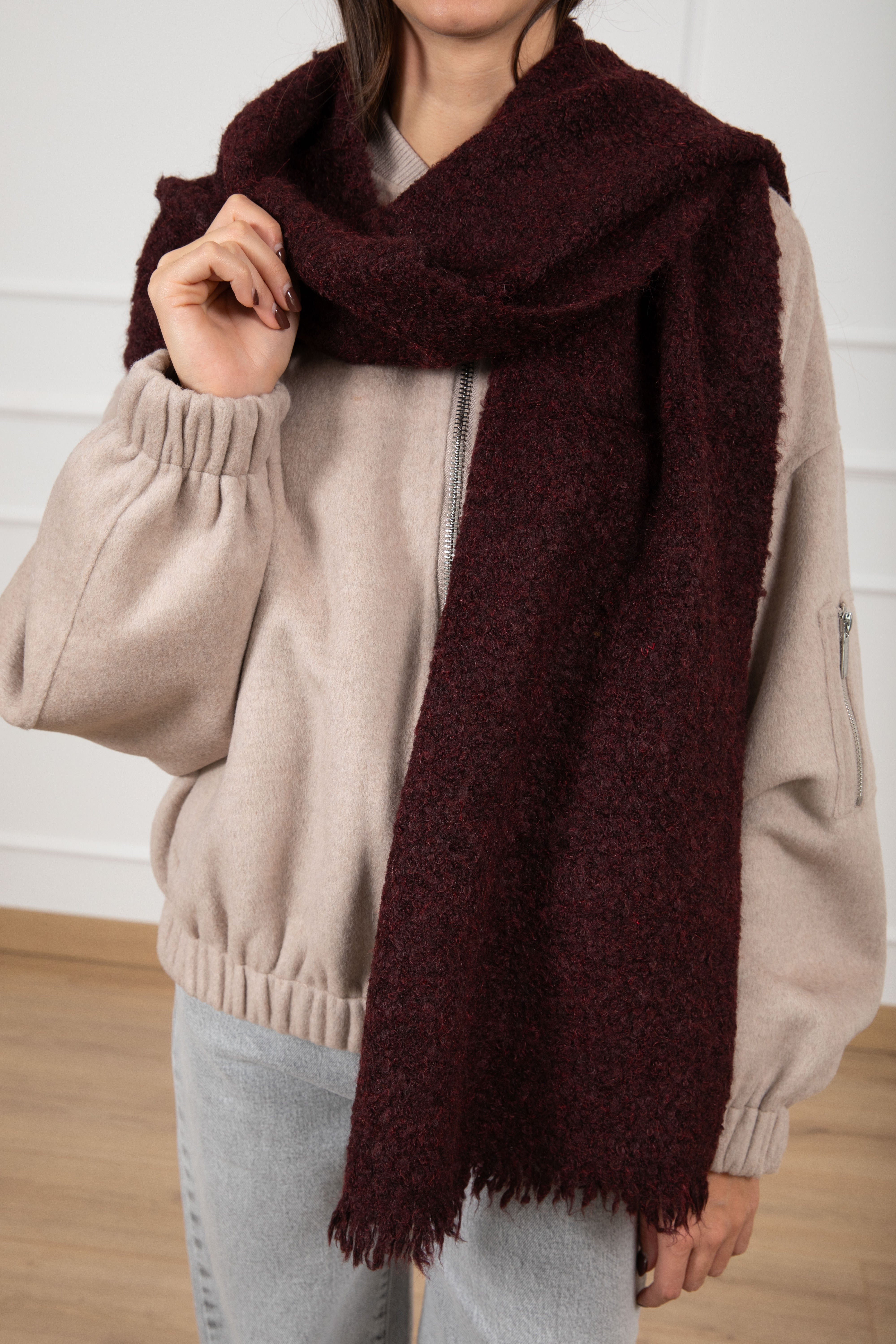 Sciarpa bouclè tinta unita ViCOLO