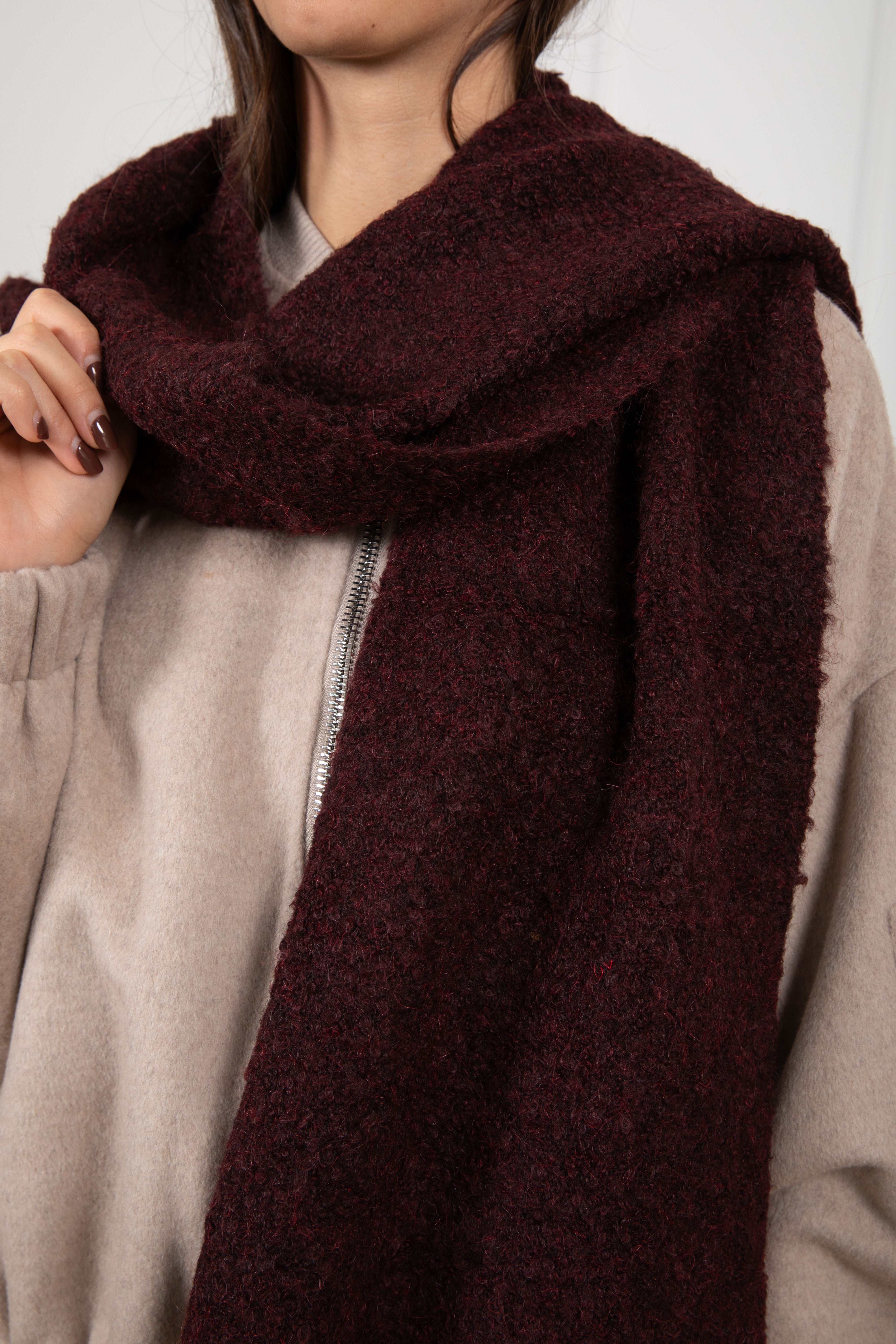 Sciarpa bouclè tinta unita ViCOLO