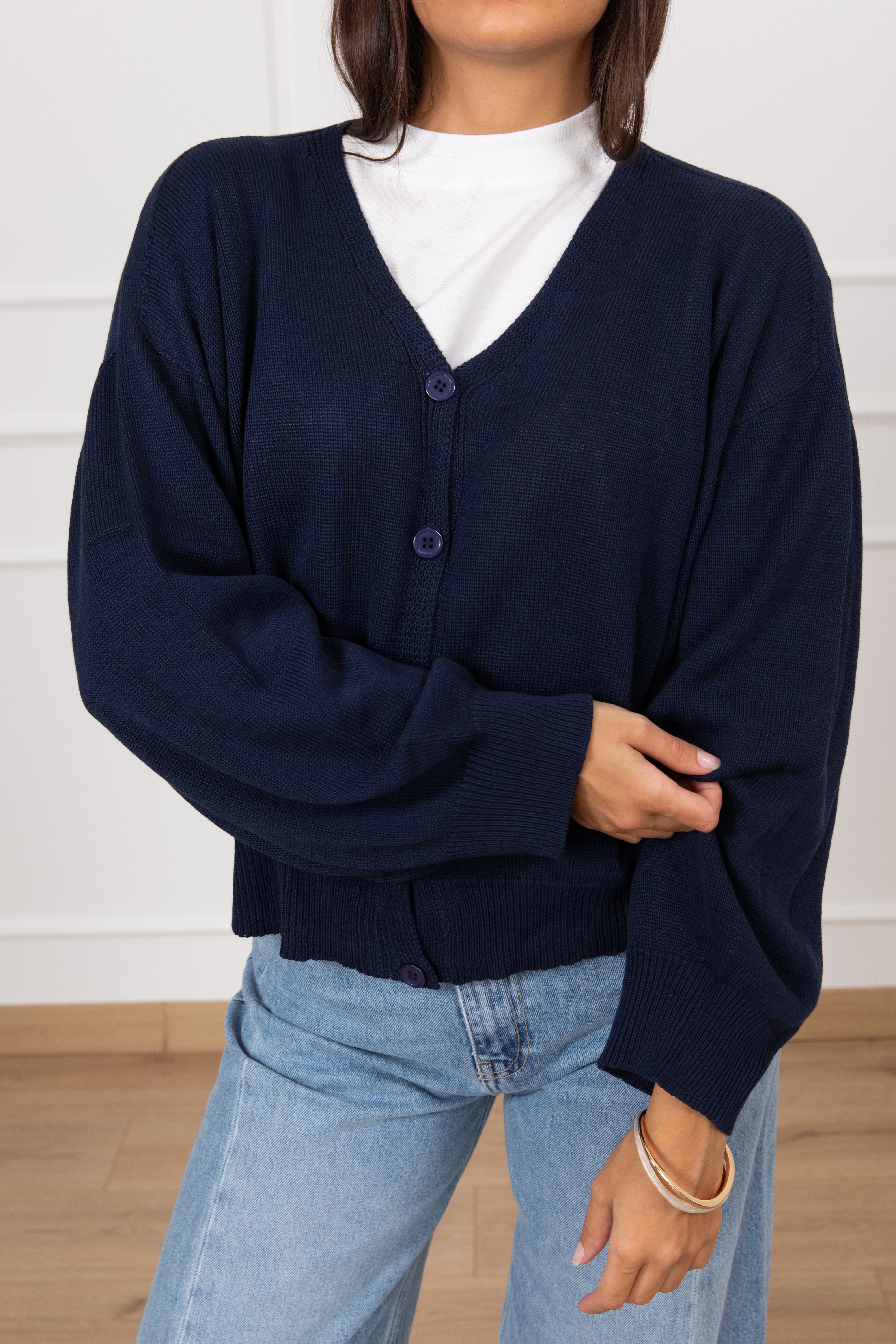 Cardigan in cotone con scollo a "V" Susy Mix