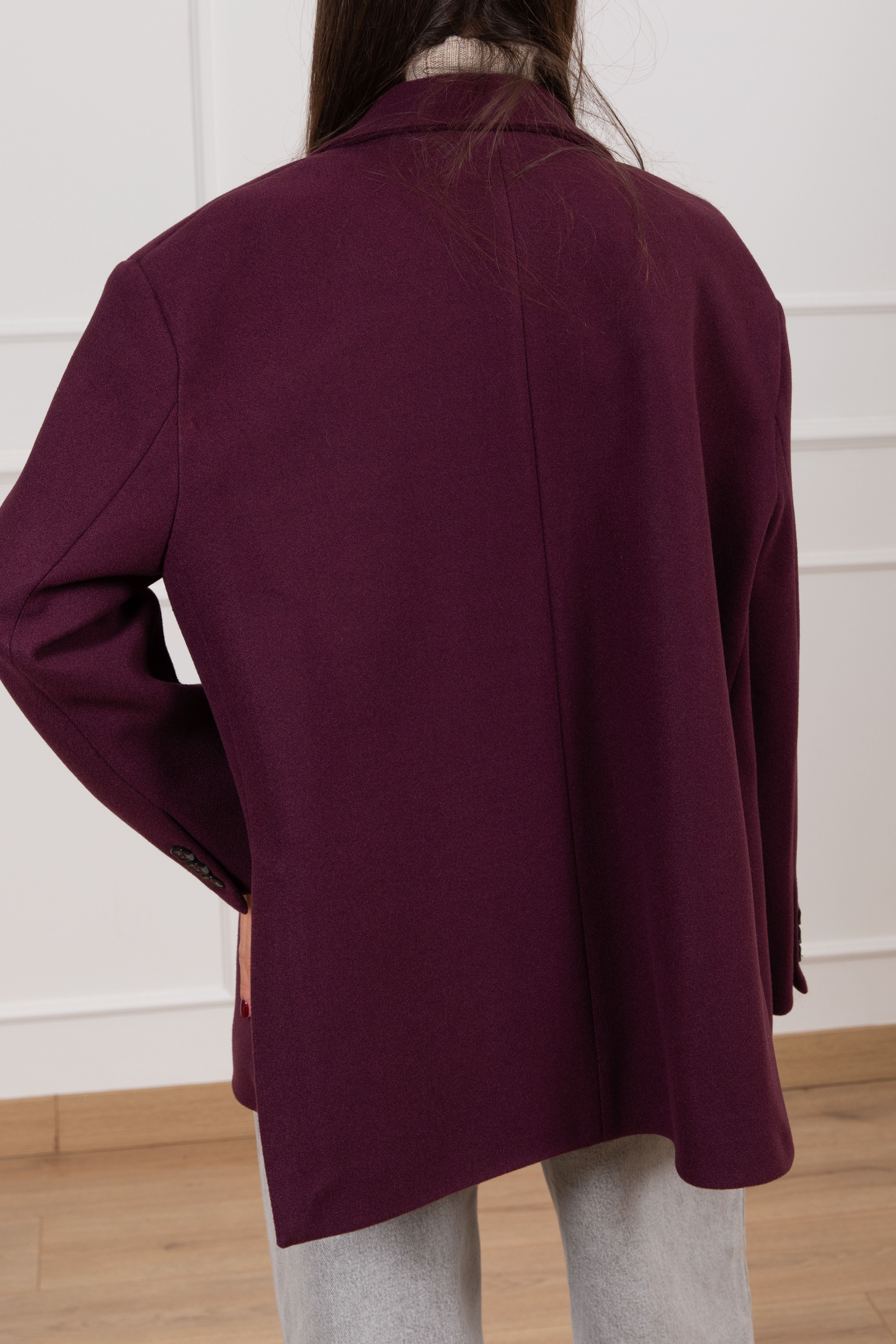 Giacca-cappotto over-size in panno Susy Mix