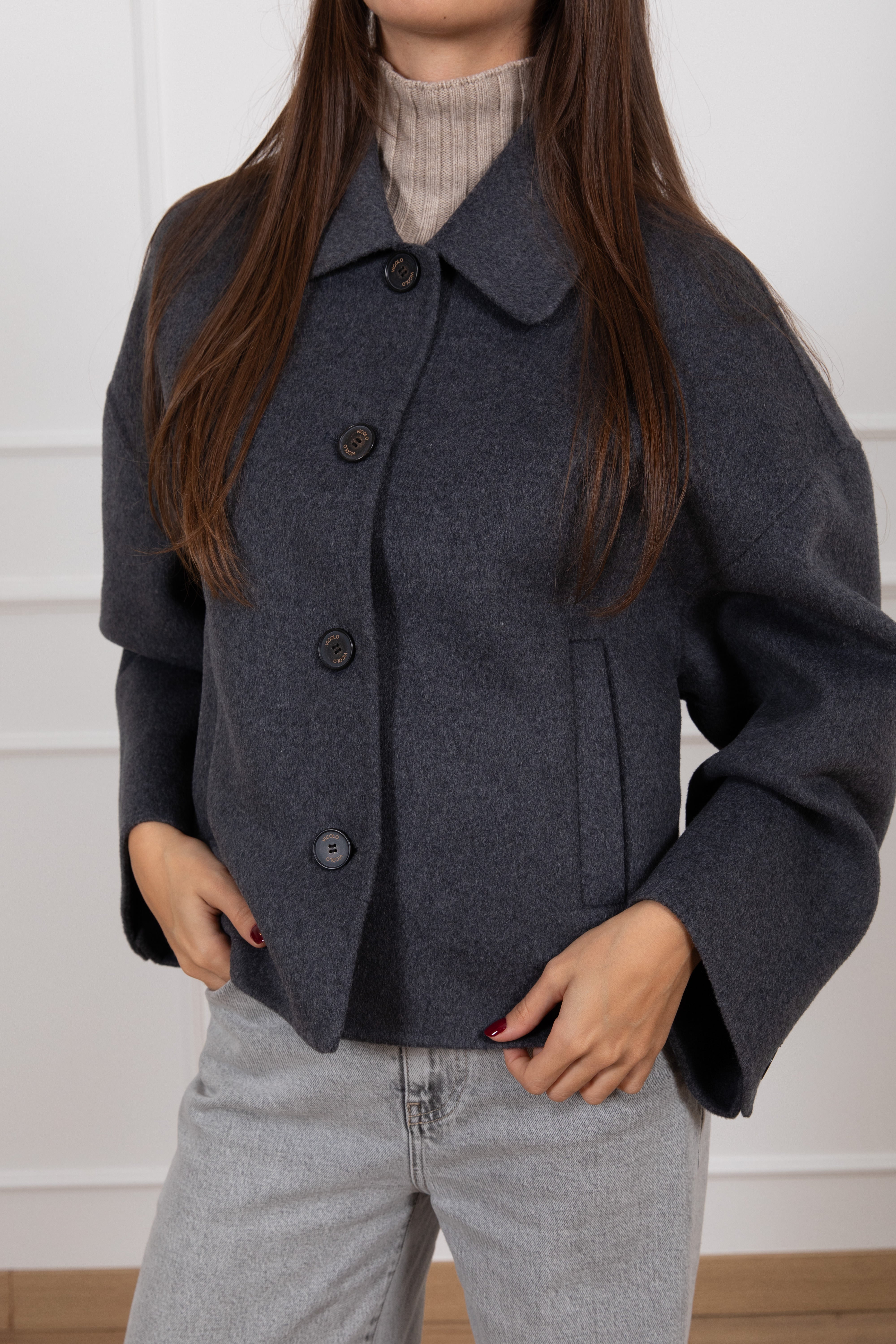 Giacca-cappotto handmade con colletto ViCOLO