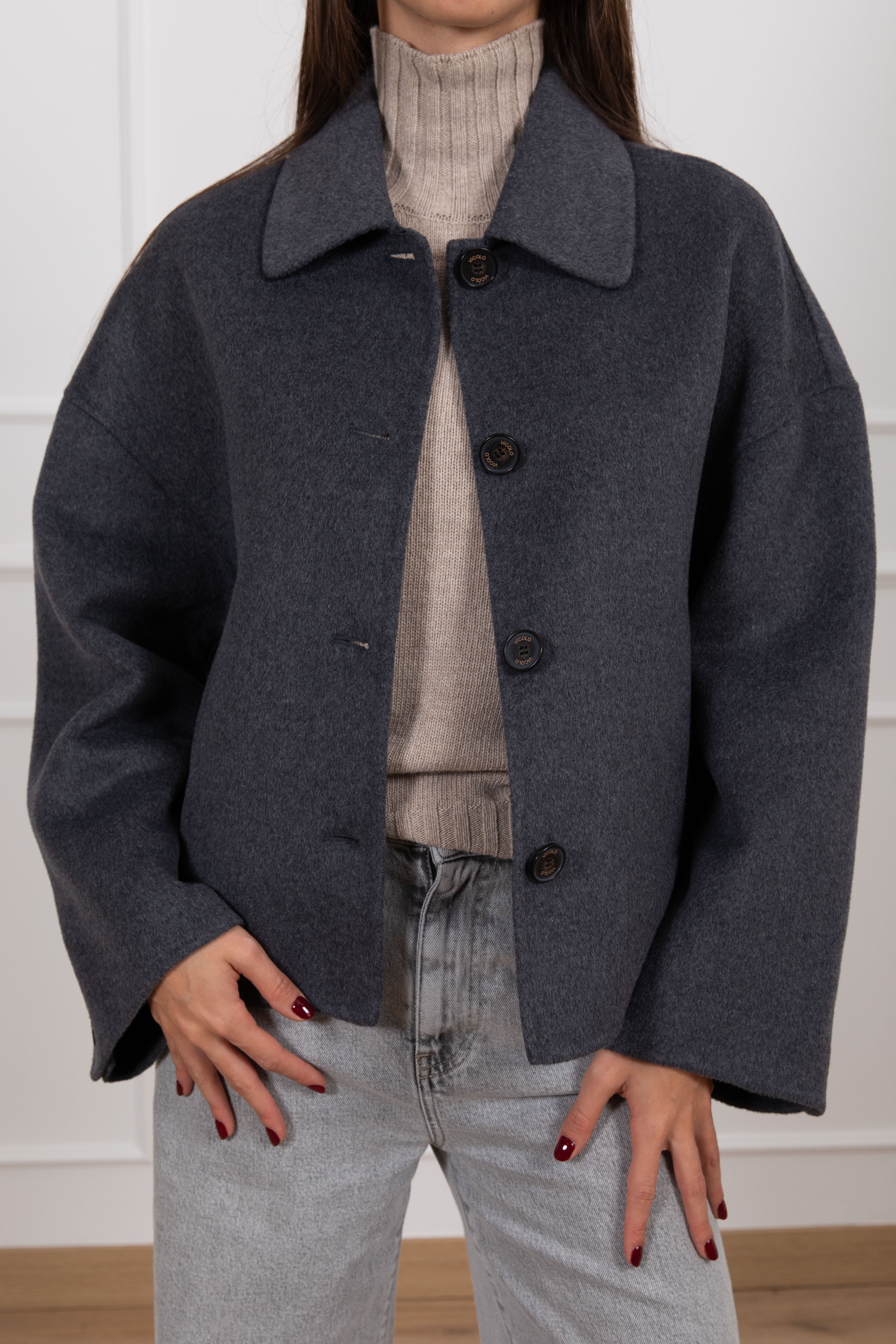 Giacca-cappotto handmade con colletto ViCOLO