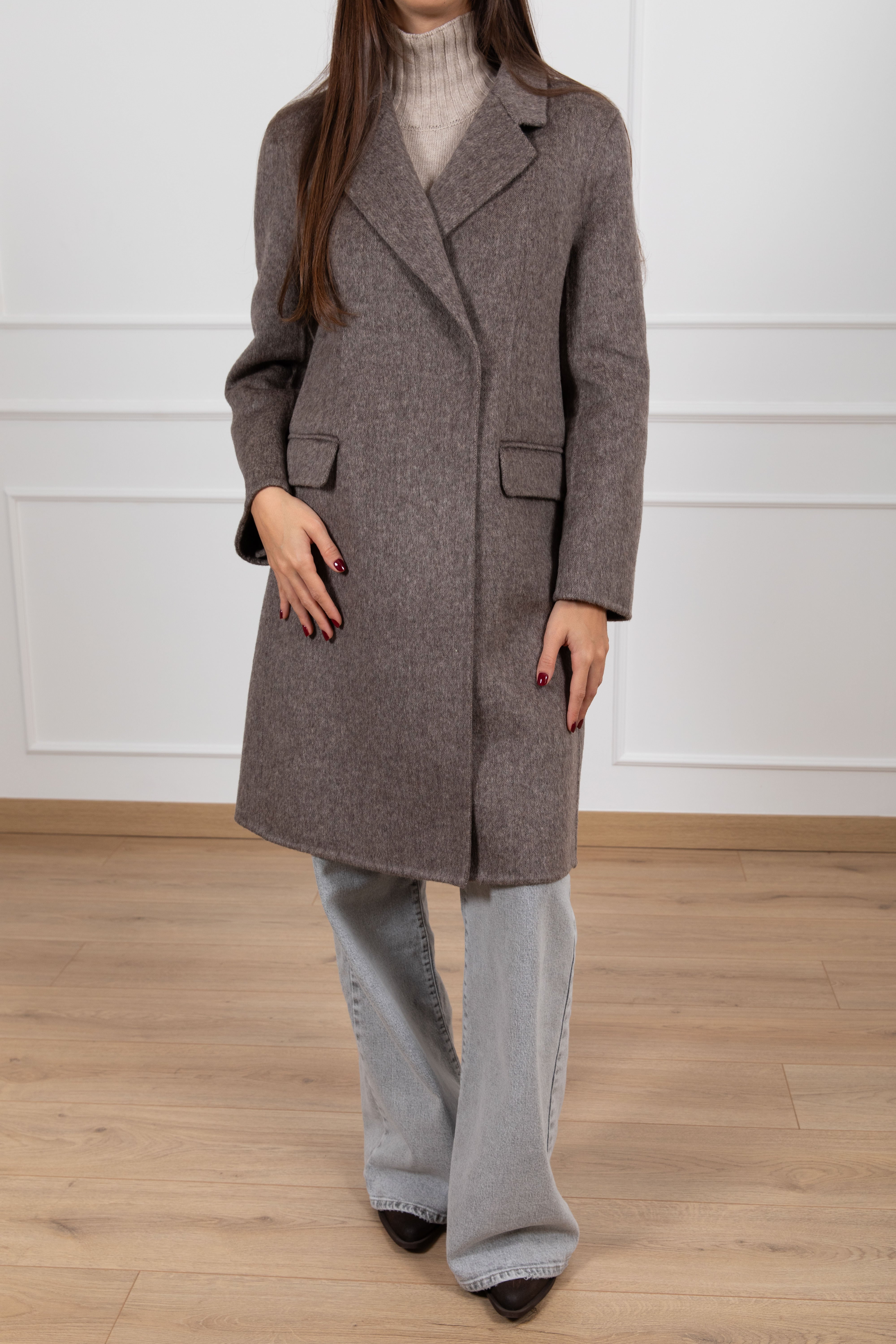 Cappotto handmade con tasche a patta ViCOLO