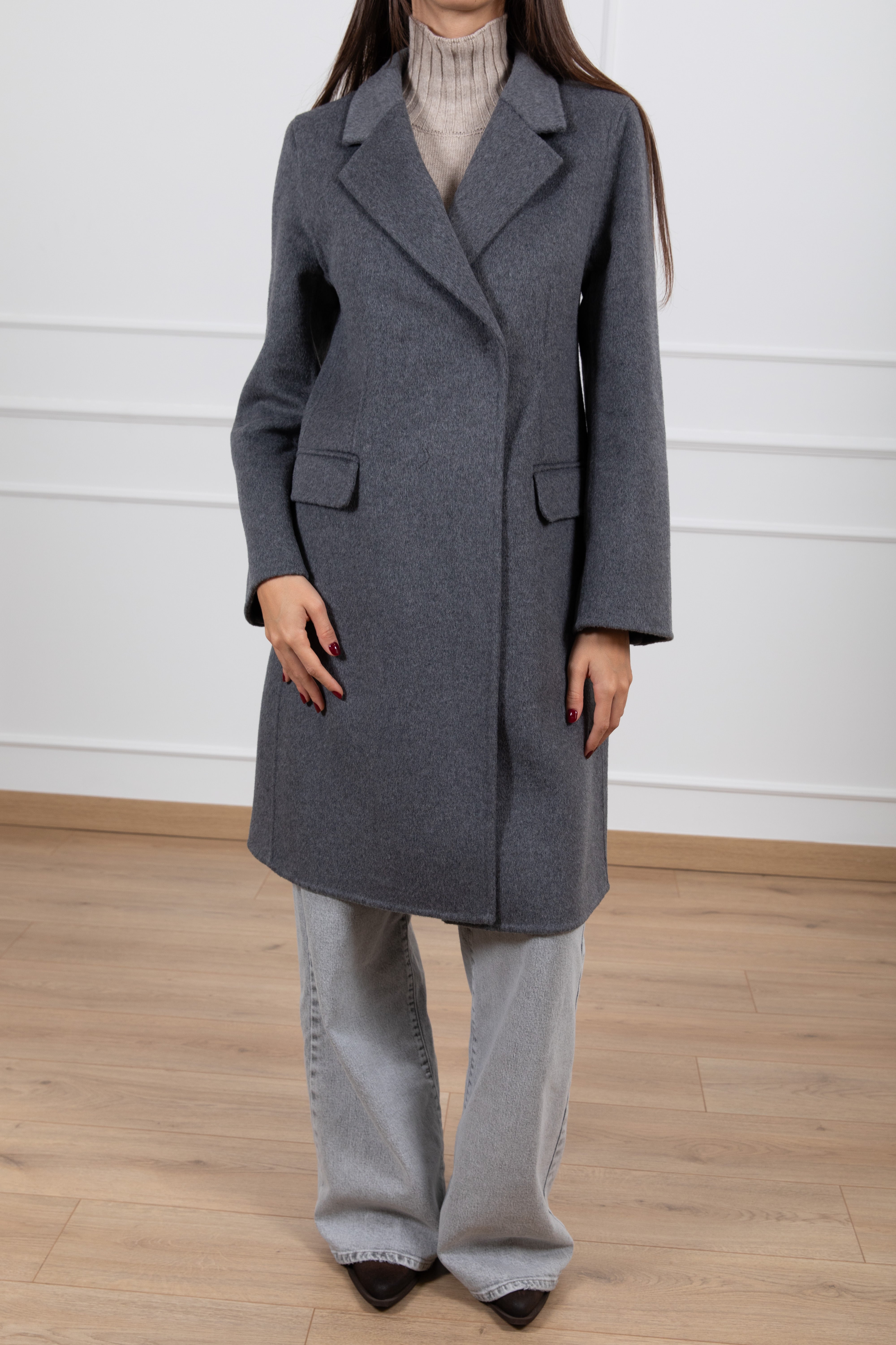 Cappotto handmade con tasche a patta ViCOLO