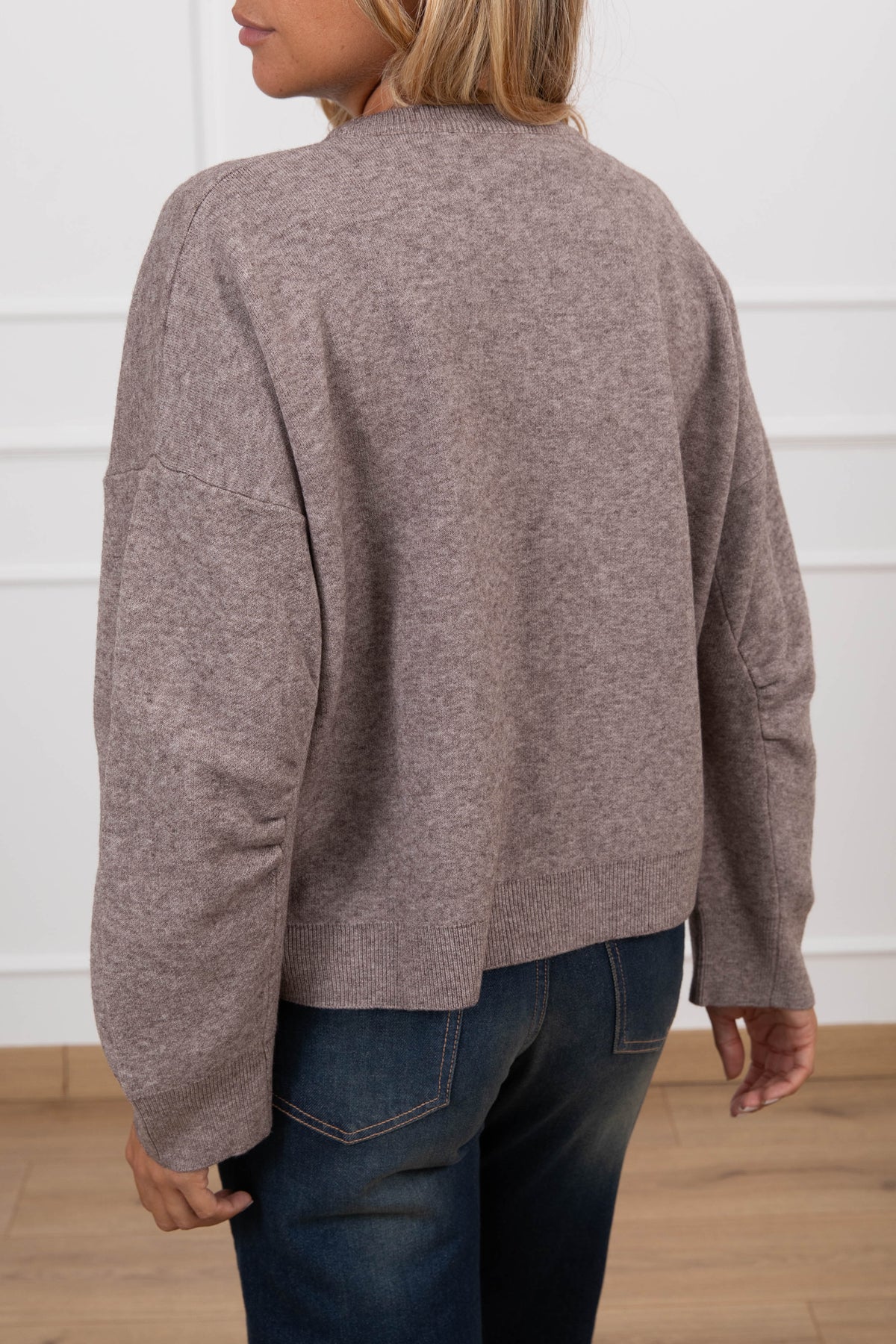 Pull inserto felpa variante tortora Haveone