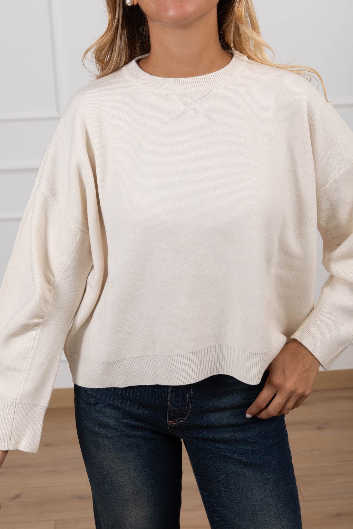 Pull inserto felpa variante panna Haveone