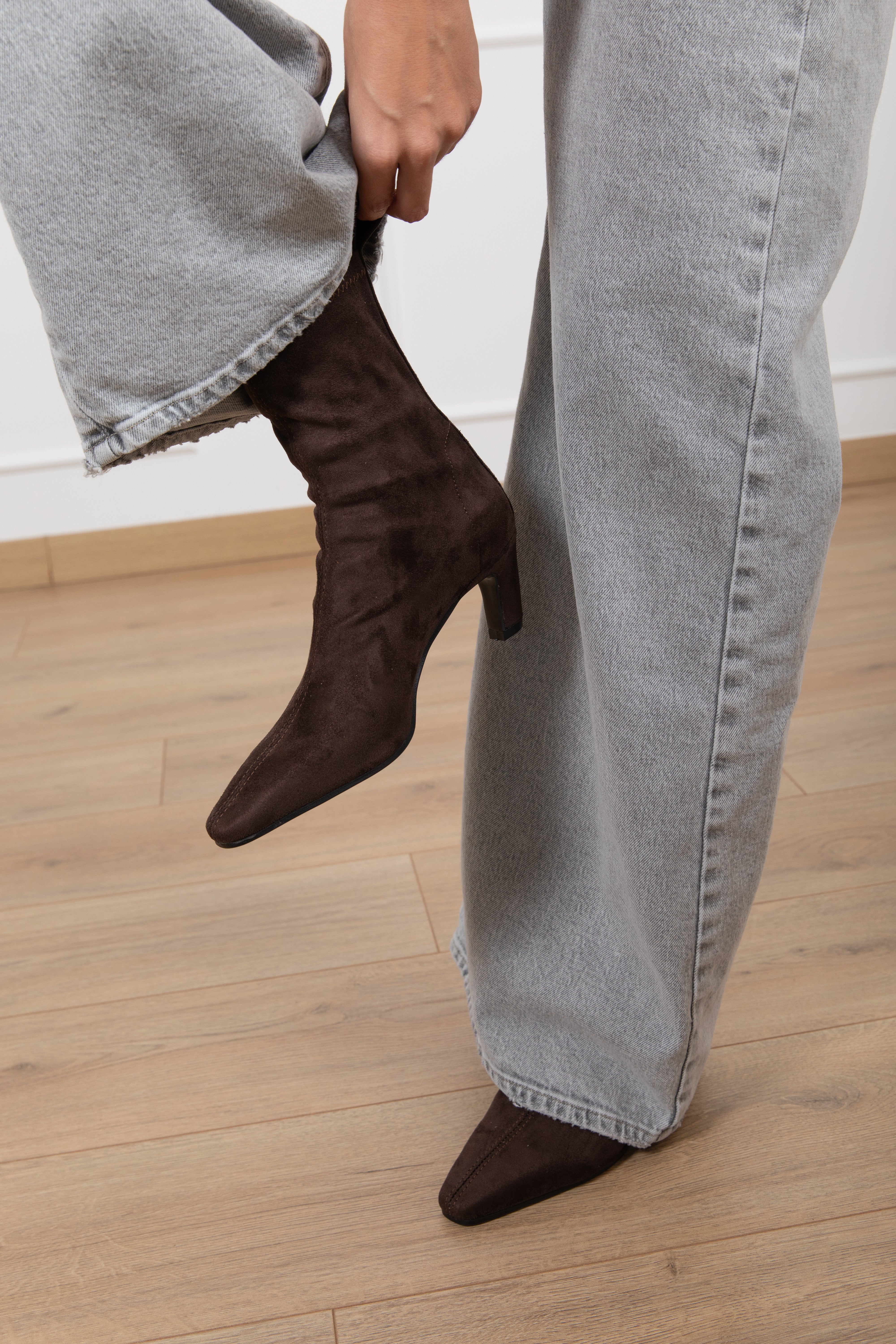 Stivaletto a calzino in camoscio Ovyè