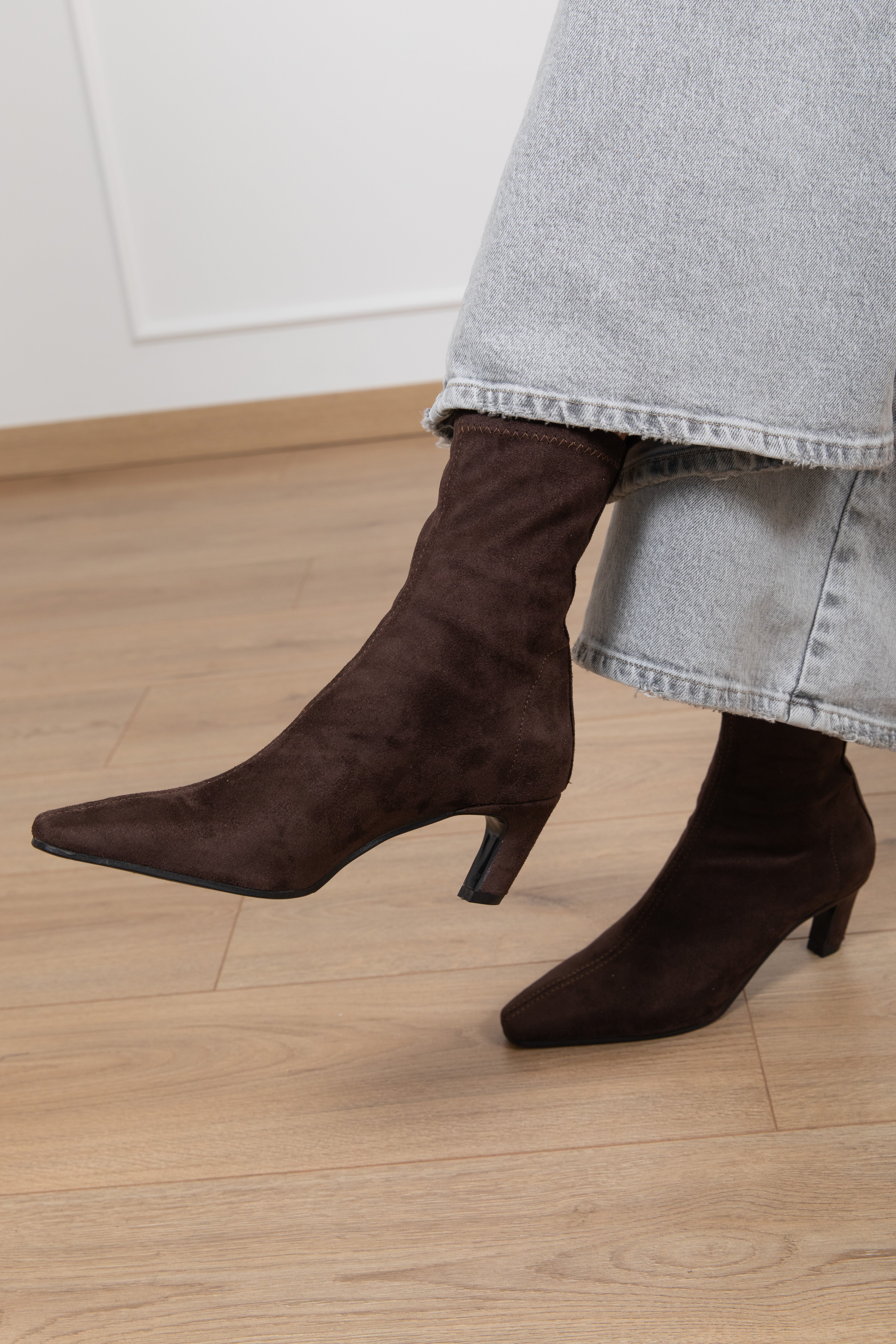 Stivaletto a calzino in camoscio Ovyè