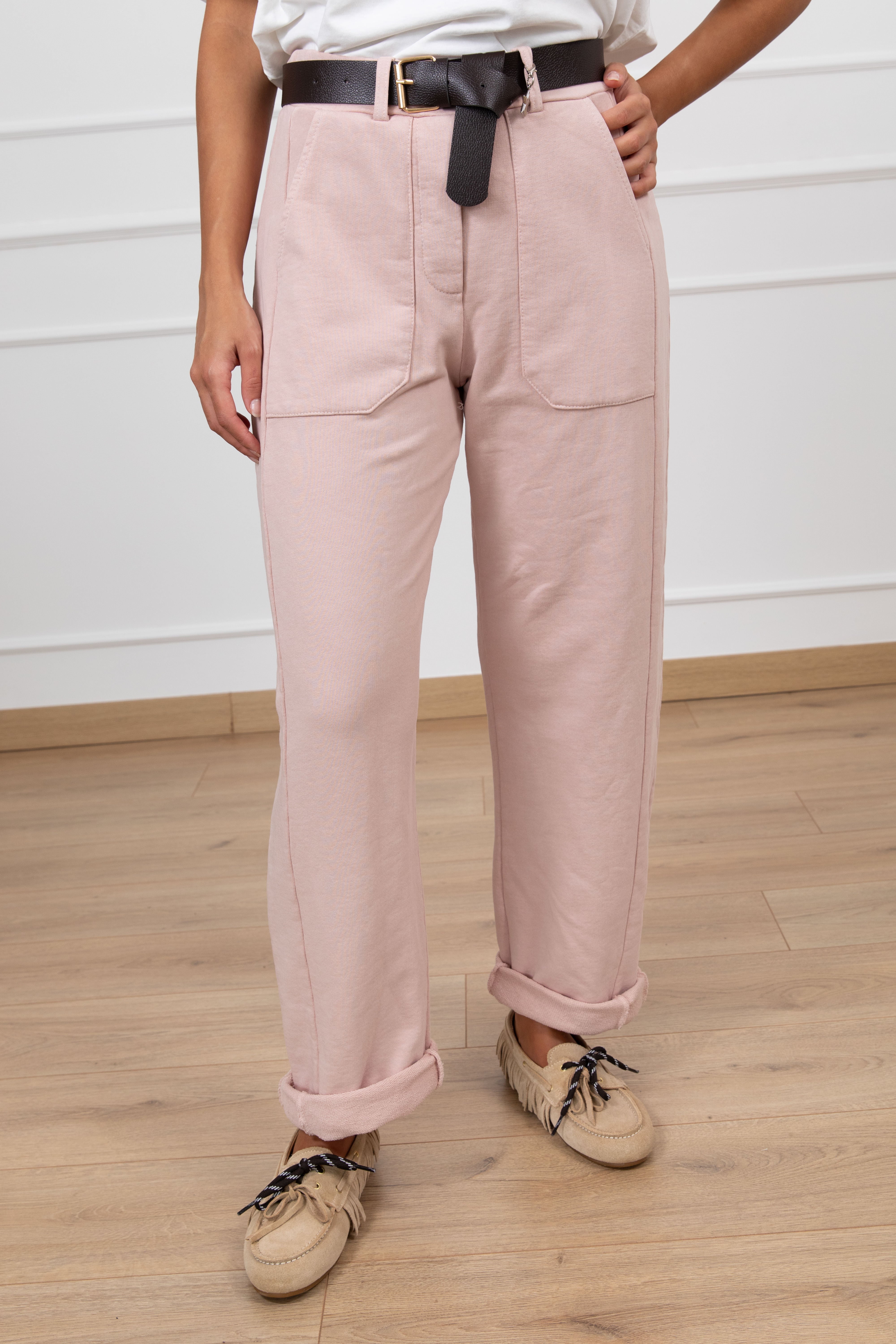 Pantalone carrot-fit in felpa Susy Mix