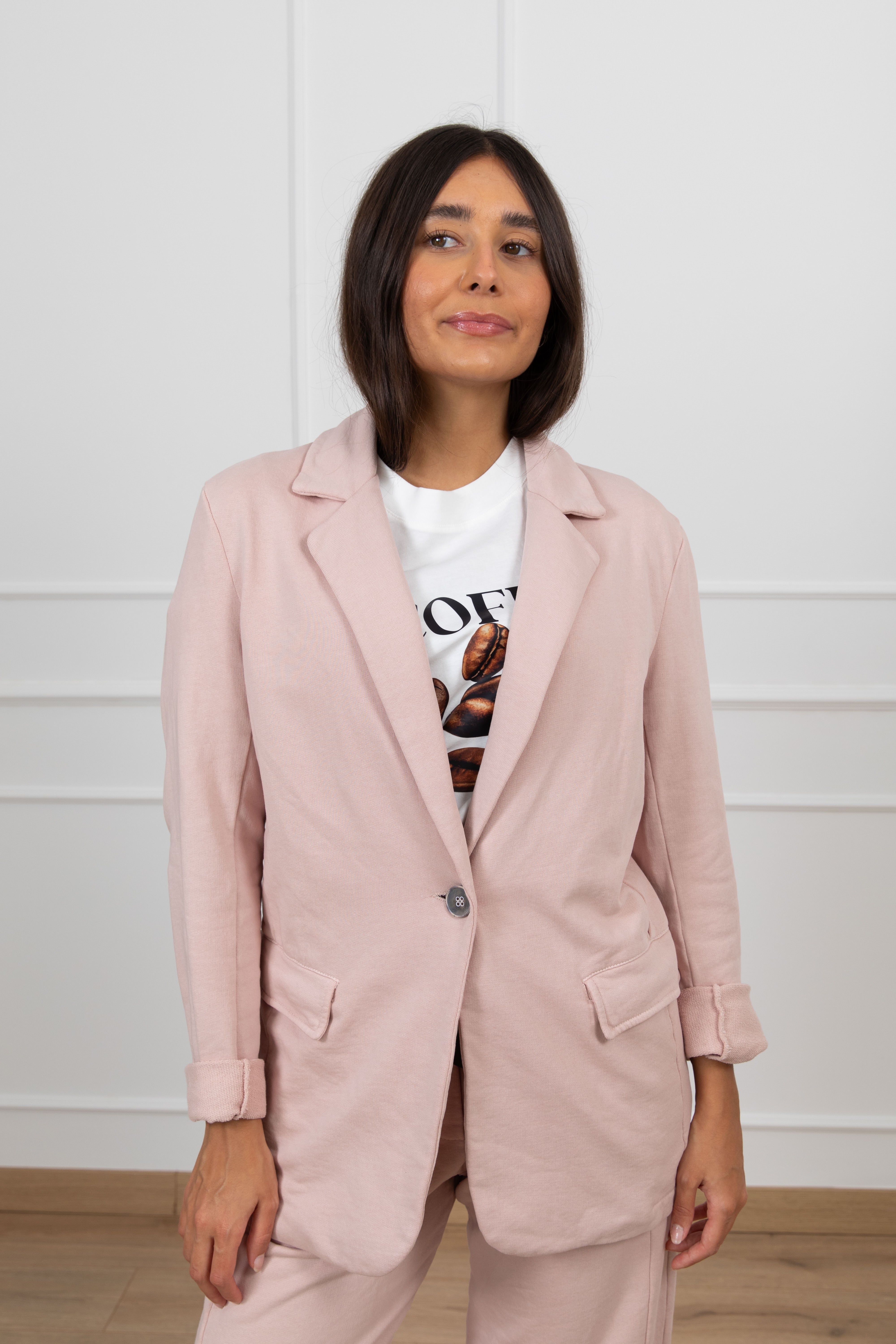 Giacca mono-bottone in felpa Susy Mix