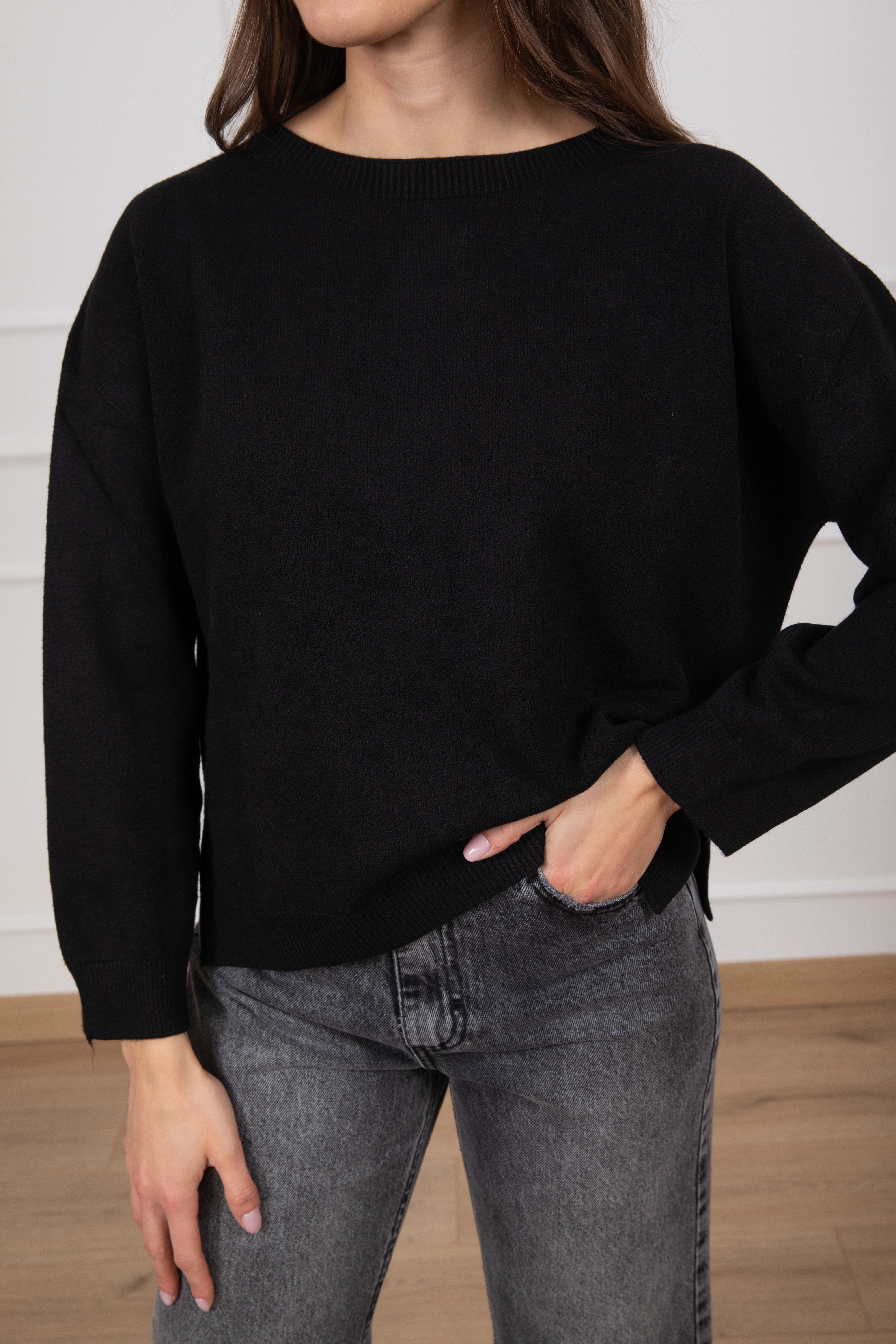 Maglia in viscosa con spacchi laterali ViCOLO