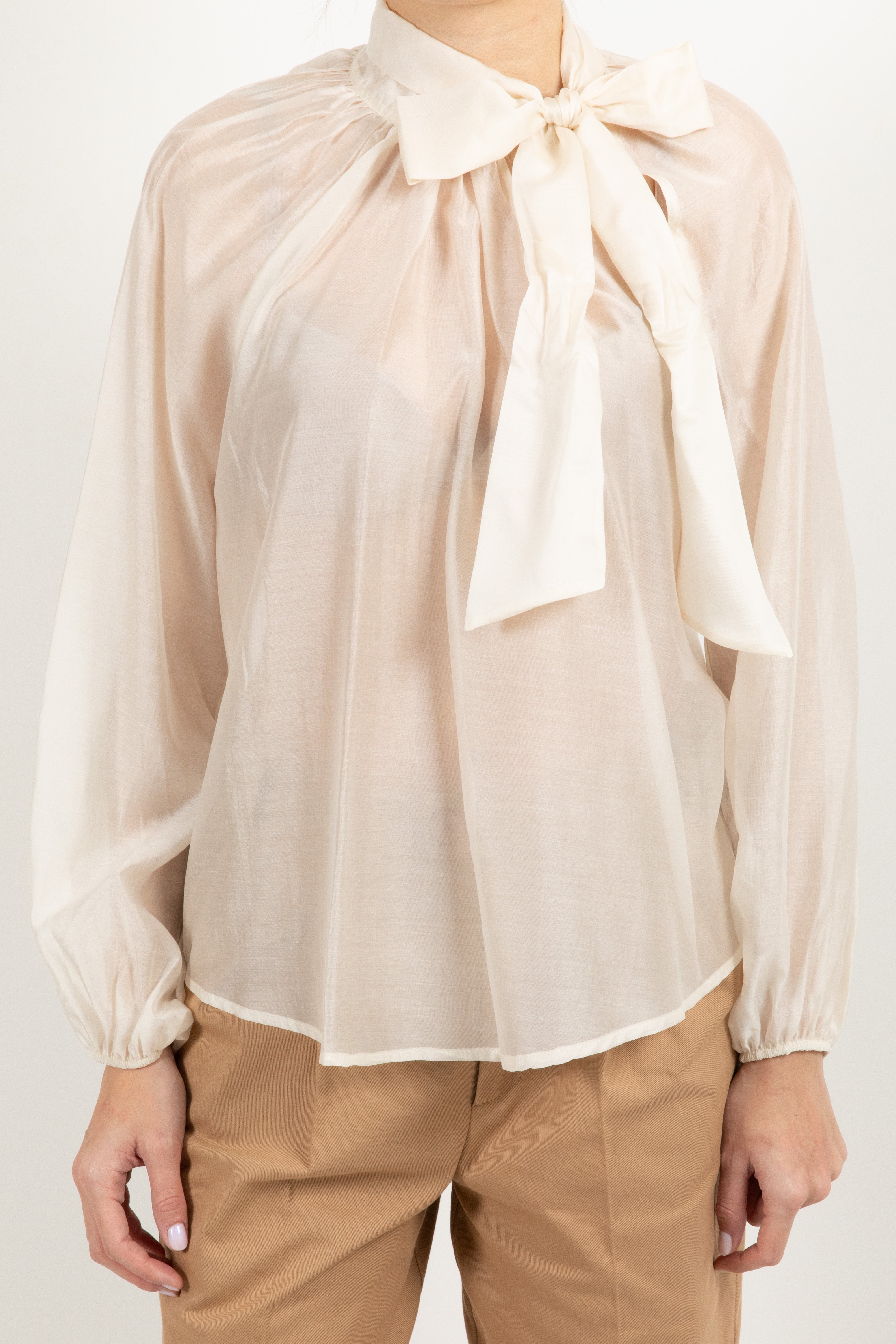 Blusa in Lyocell con fiocco Susy Mix