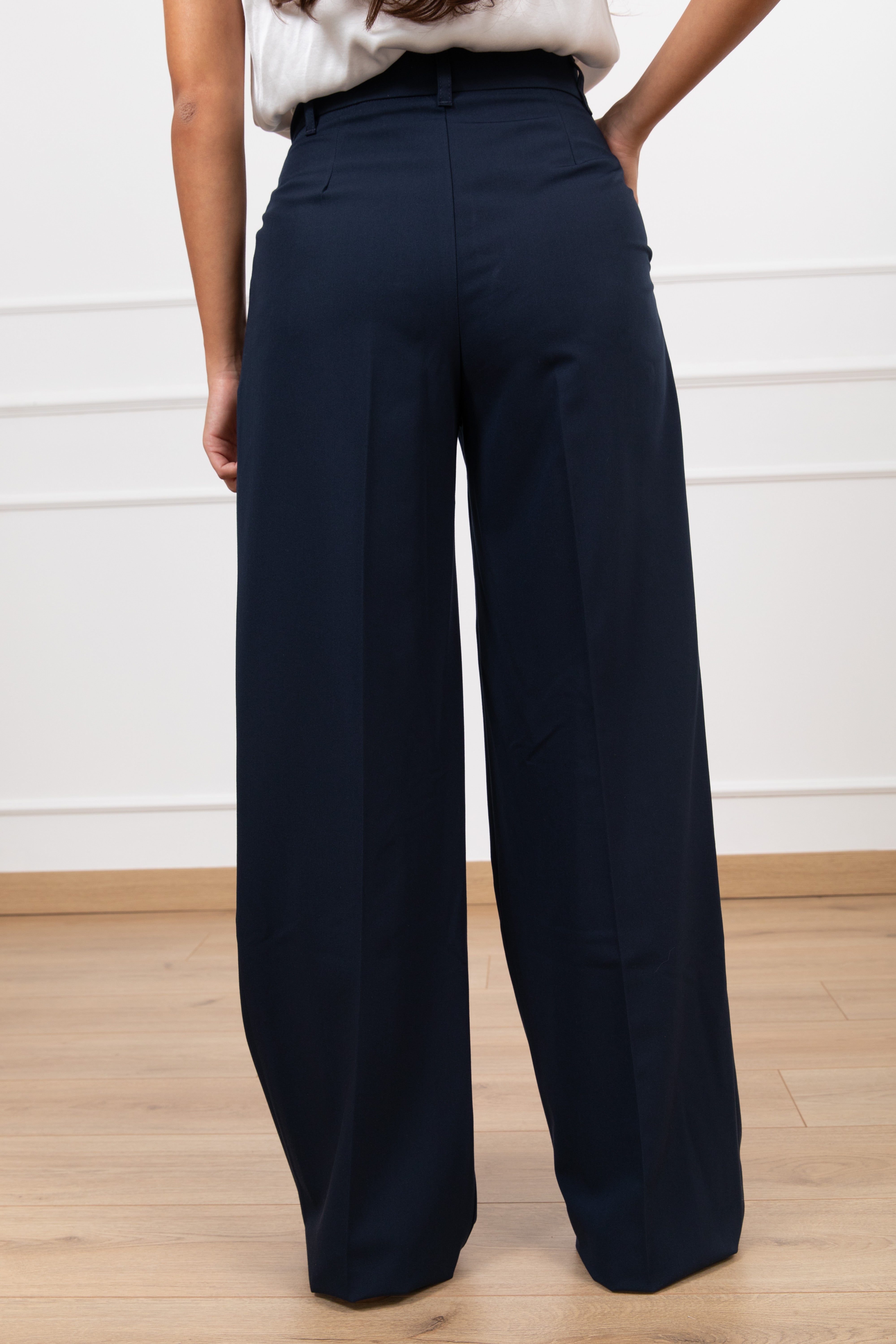 Pantalone in poli-viscosa con pinces Dixie