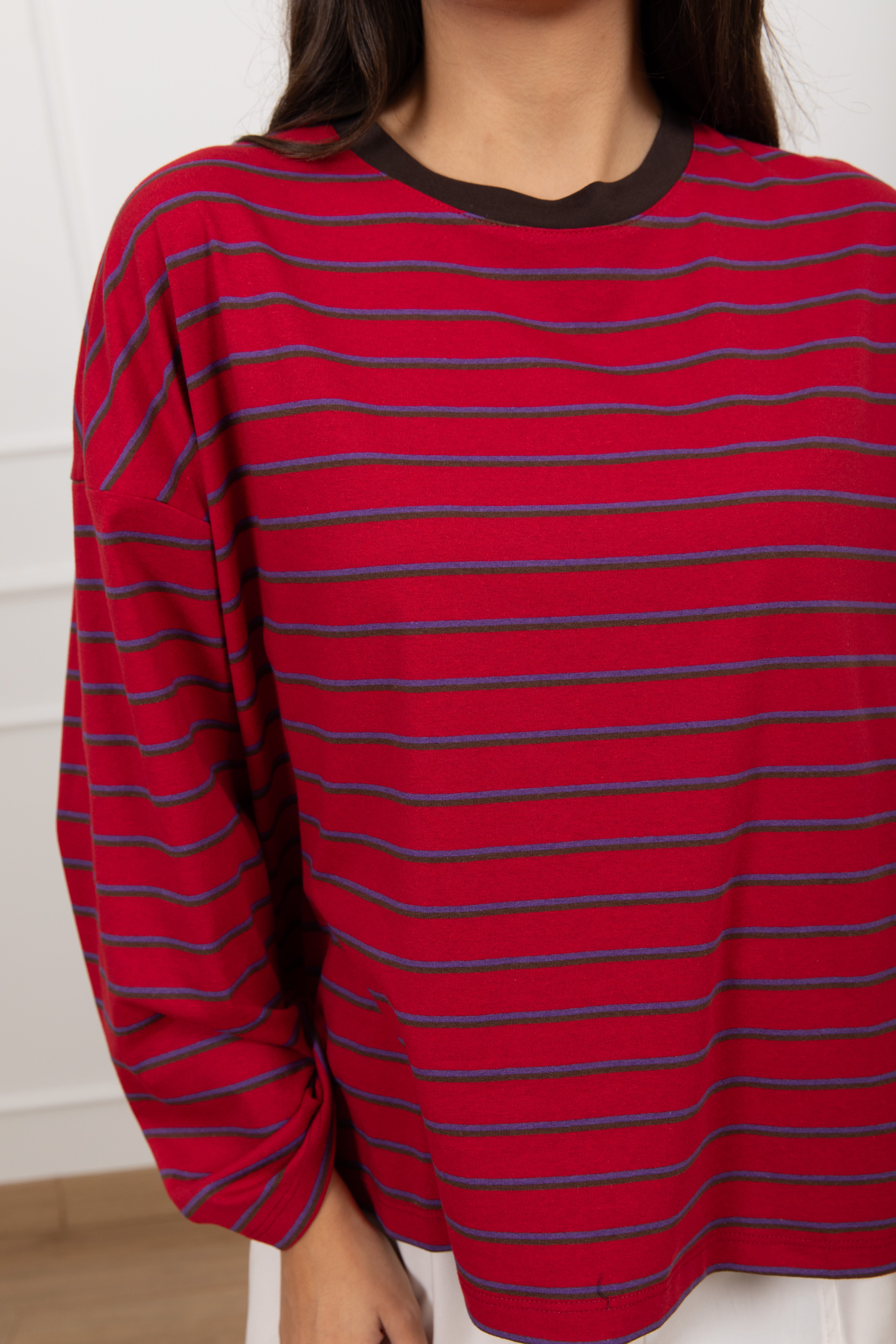 T-shirt manica lunga doppia riga Tensione IN