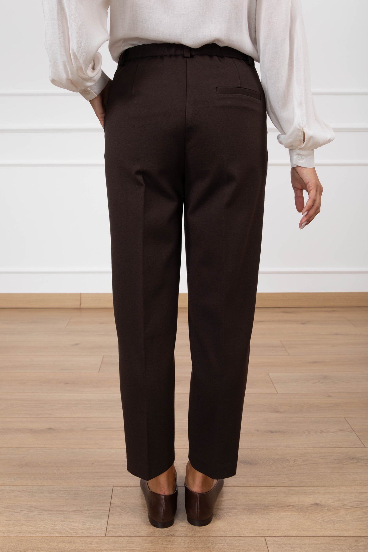 Pantalone sigaretta in punto milano variante fondente ViCOLO