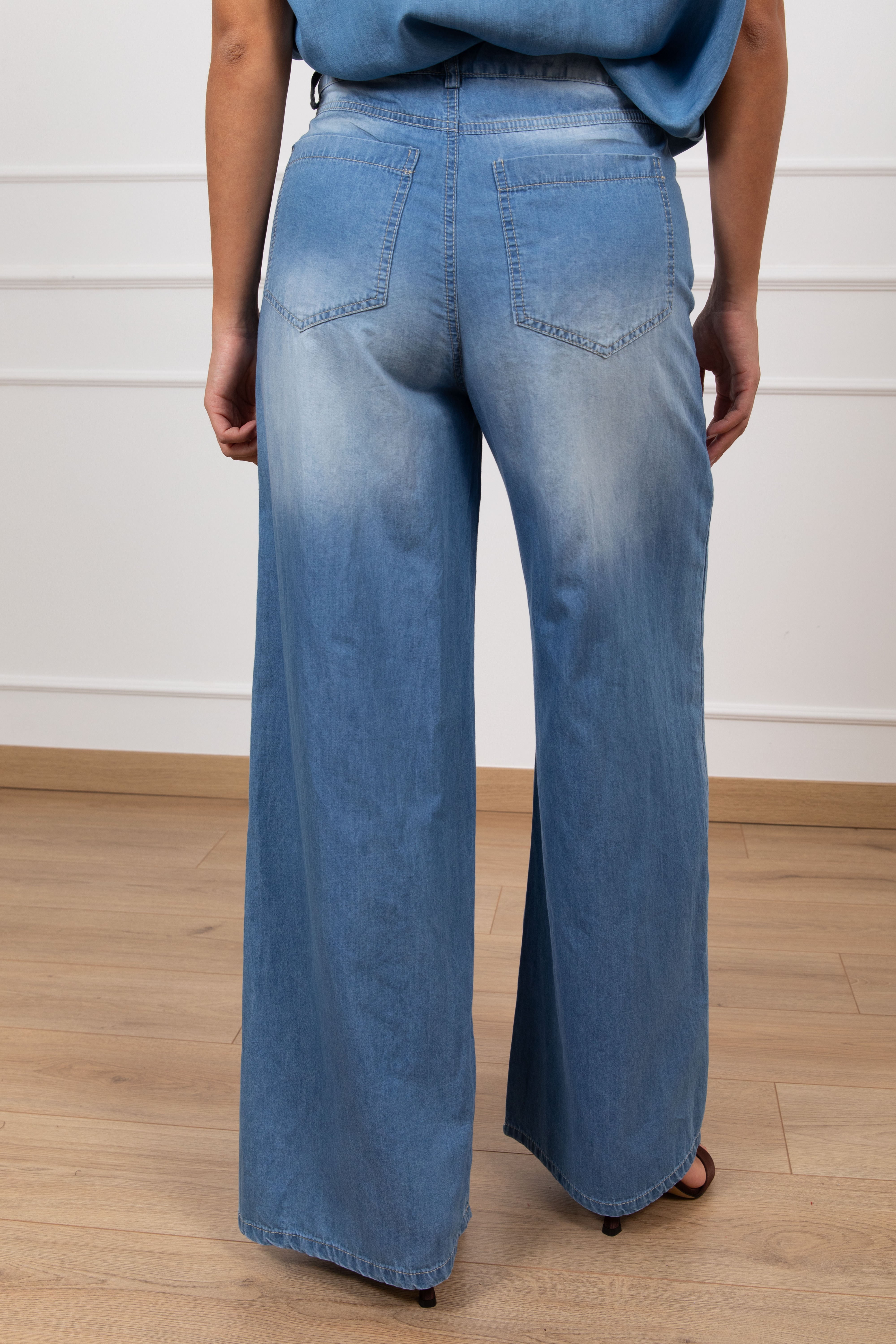 Pantalone 5 tasche in chambrix Tensione IN
