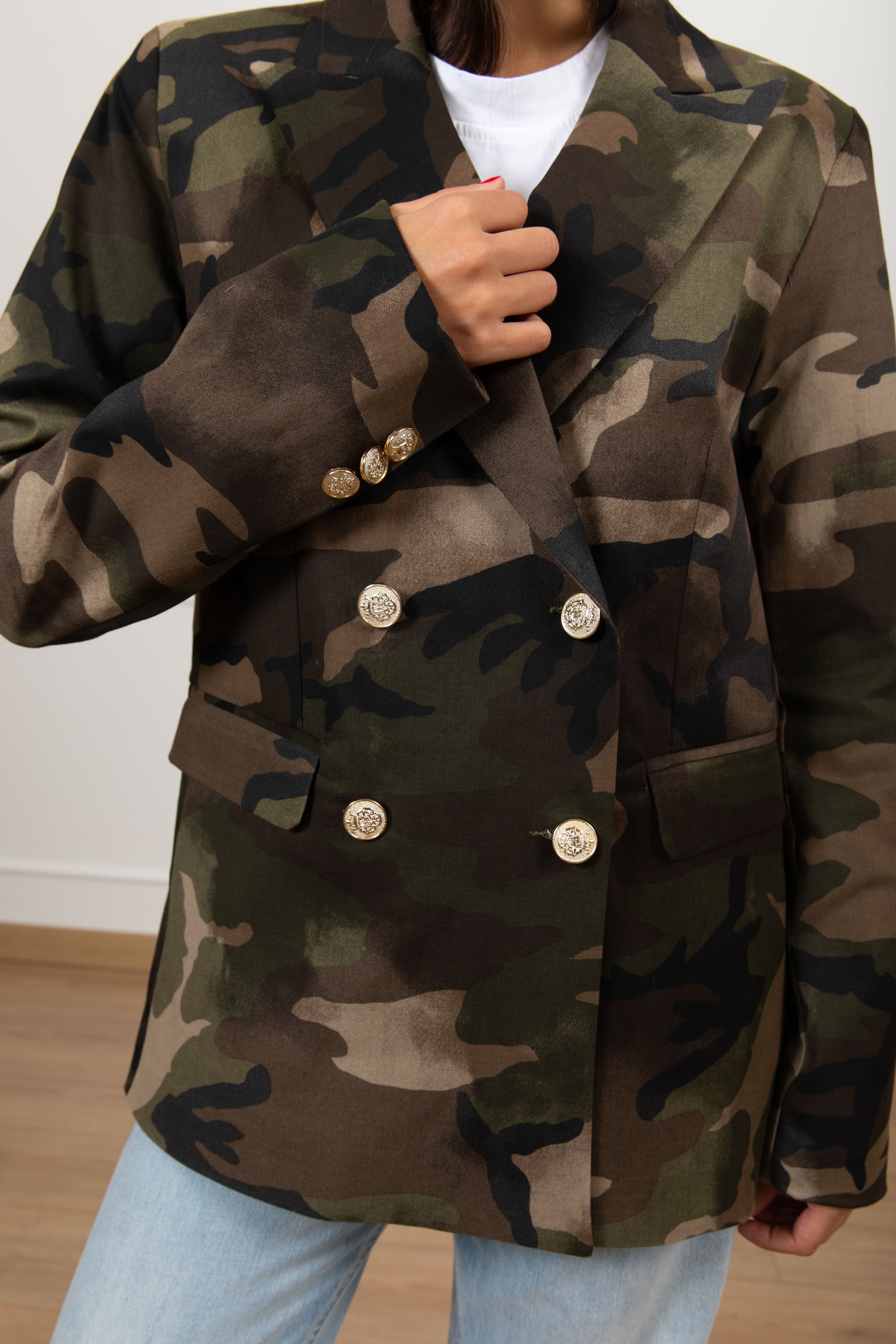 Giacca camouflage doppio-petto Susy Mix