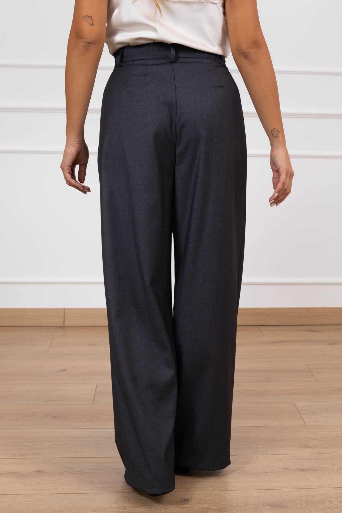 Pantalone sartoriale doppia pinces variante grigio Haveone