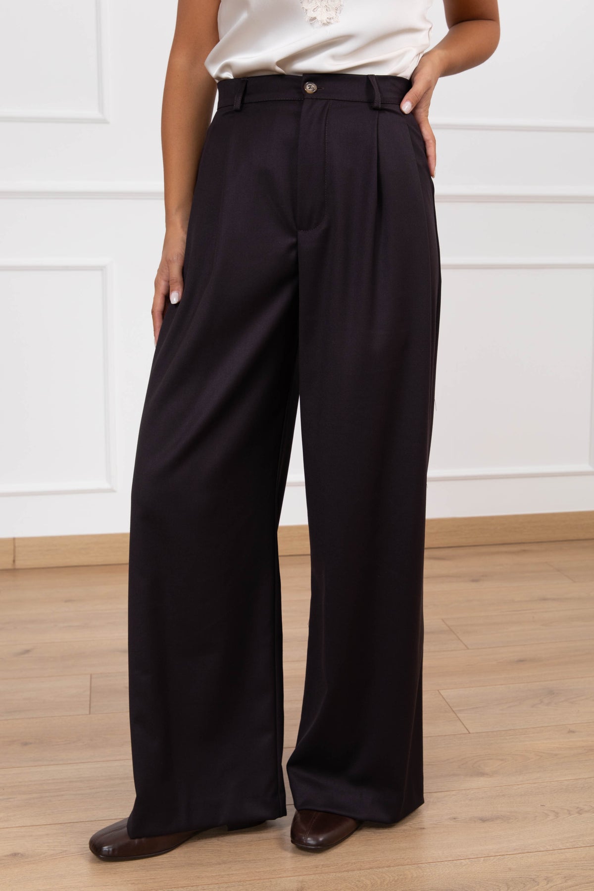 Pantalone sartoriale doppia pinces variante moro Haveone